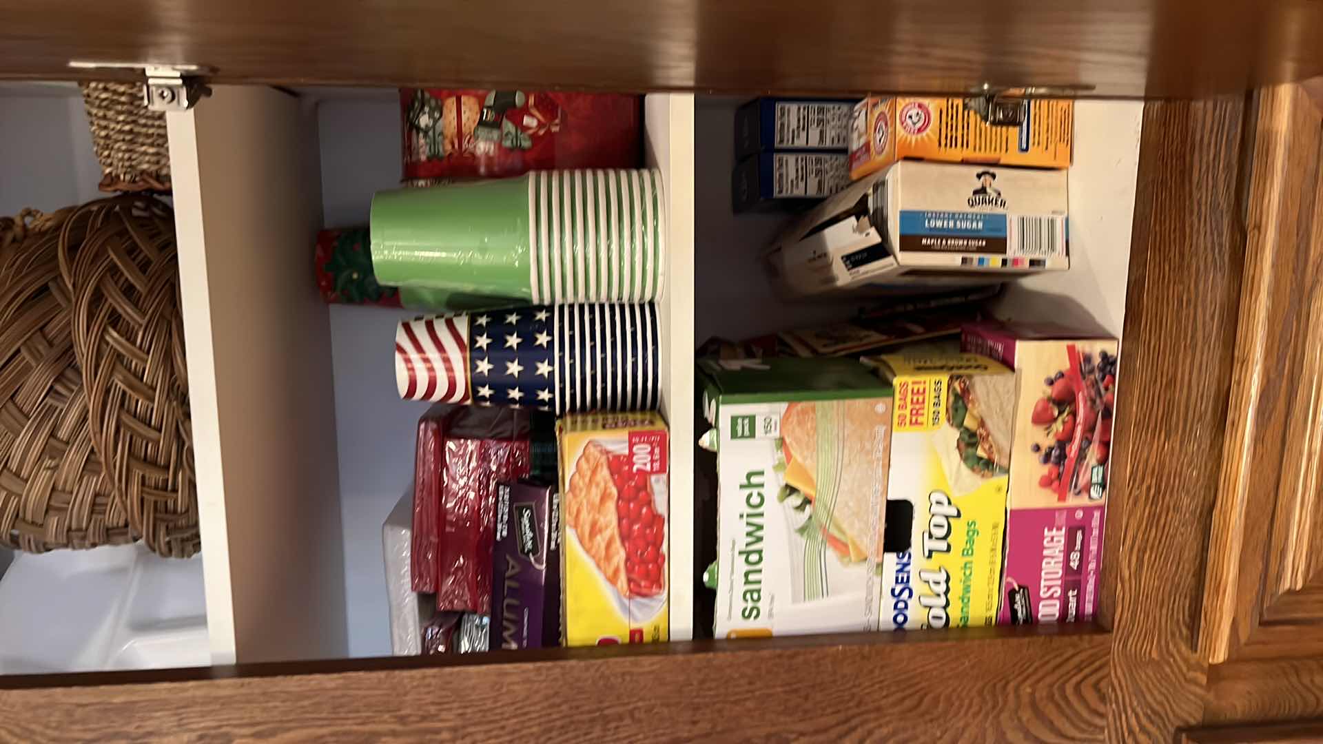 Photo 1 of CONTENTS OF KITCHEN CABINET-HOUSEHOLD ITEMS