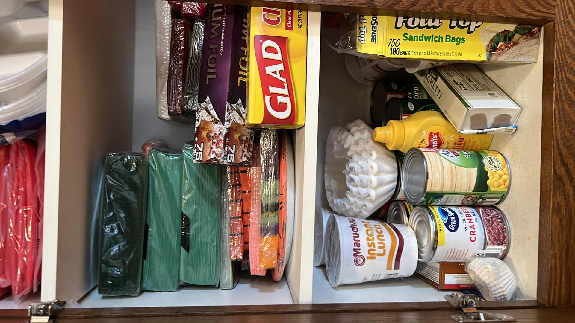 Photo 1 of CONTENTS OF KITCHEN CABINET-HOUSEHOLD ITEMS