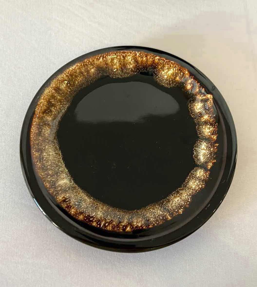 Photo 1 of 11-VINTAGE PFALTZGRAFF GOURMET BROWN DRIP GLAZE 7" SALAD PLATES