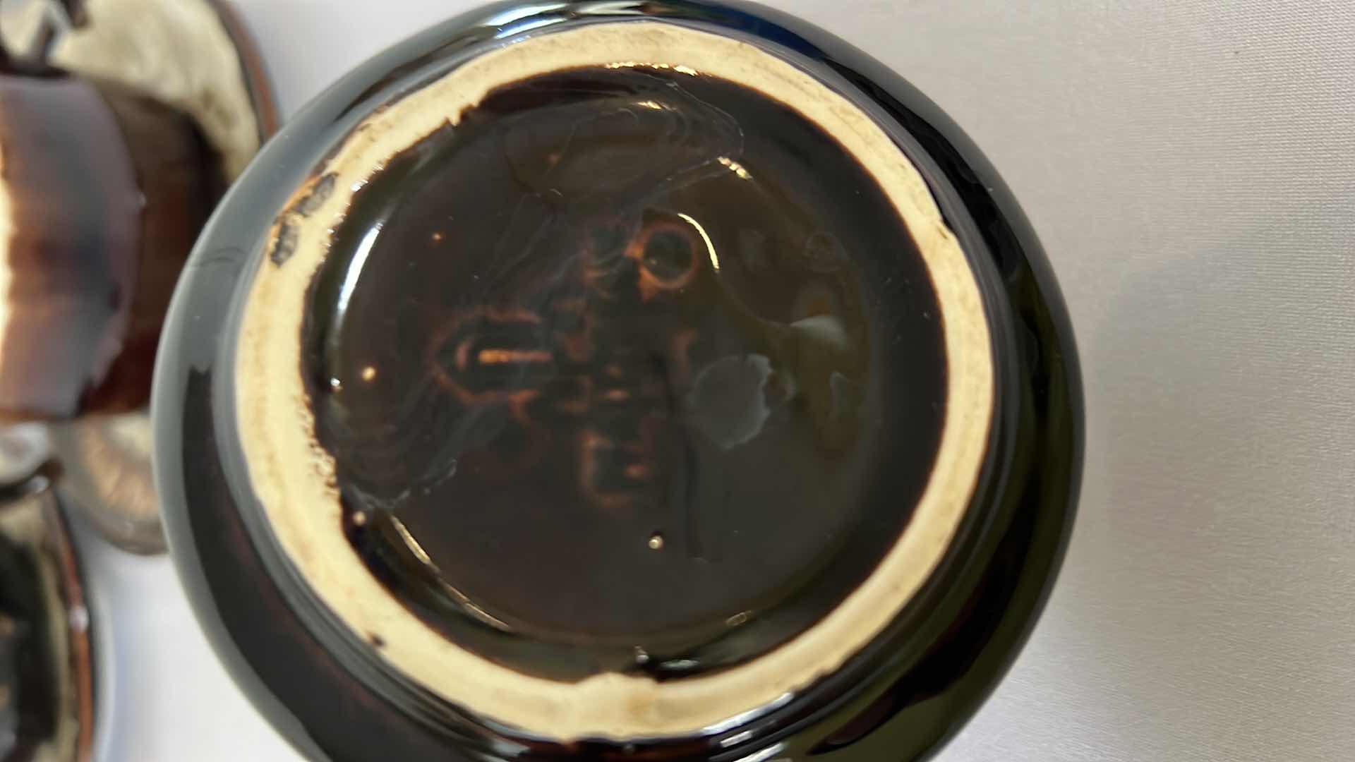 Photo 1 of 6 PCS- VINTAGE PFALTZGRAFF GOURMET BROWN DRIP GLAZE SOUP BOWLS W SAUCERS