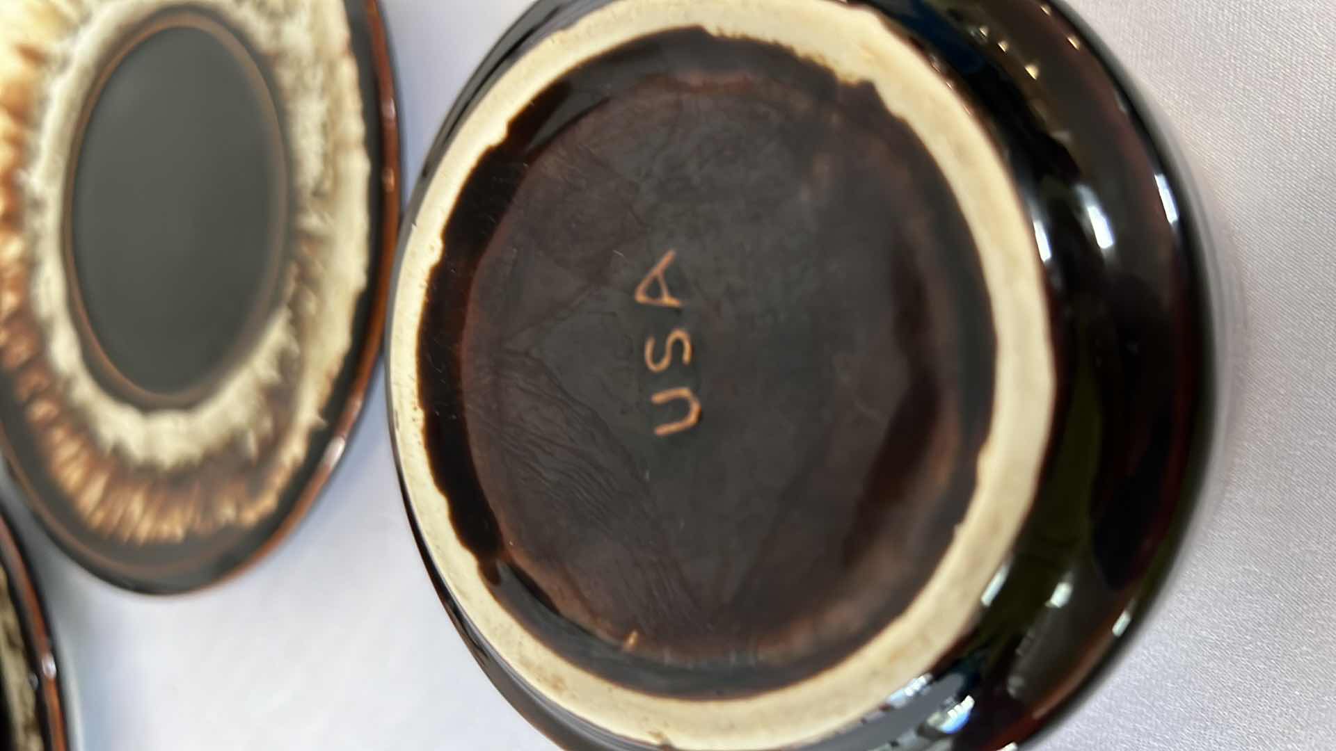 Photo 1 of 6 PCS- VINTAGE PFALTZGRAFF GOURMET BROWN DRIP GLAZE SOUP BOWLS W SAUCERS