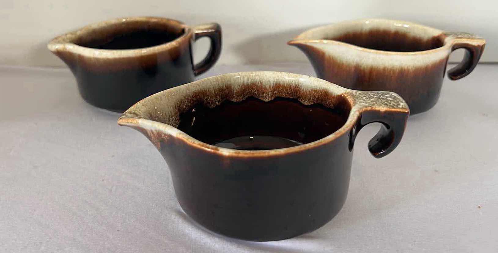Photo 1 of 3-VINTAGE PFALTZGRAFF & USA GOURMET BROWN DRIP CREAMERS