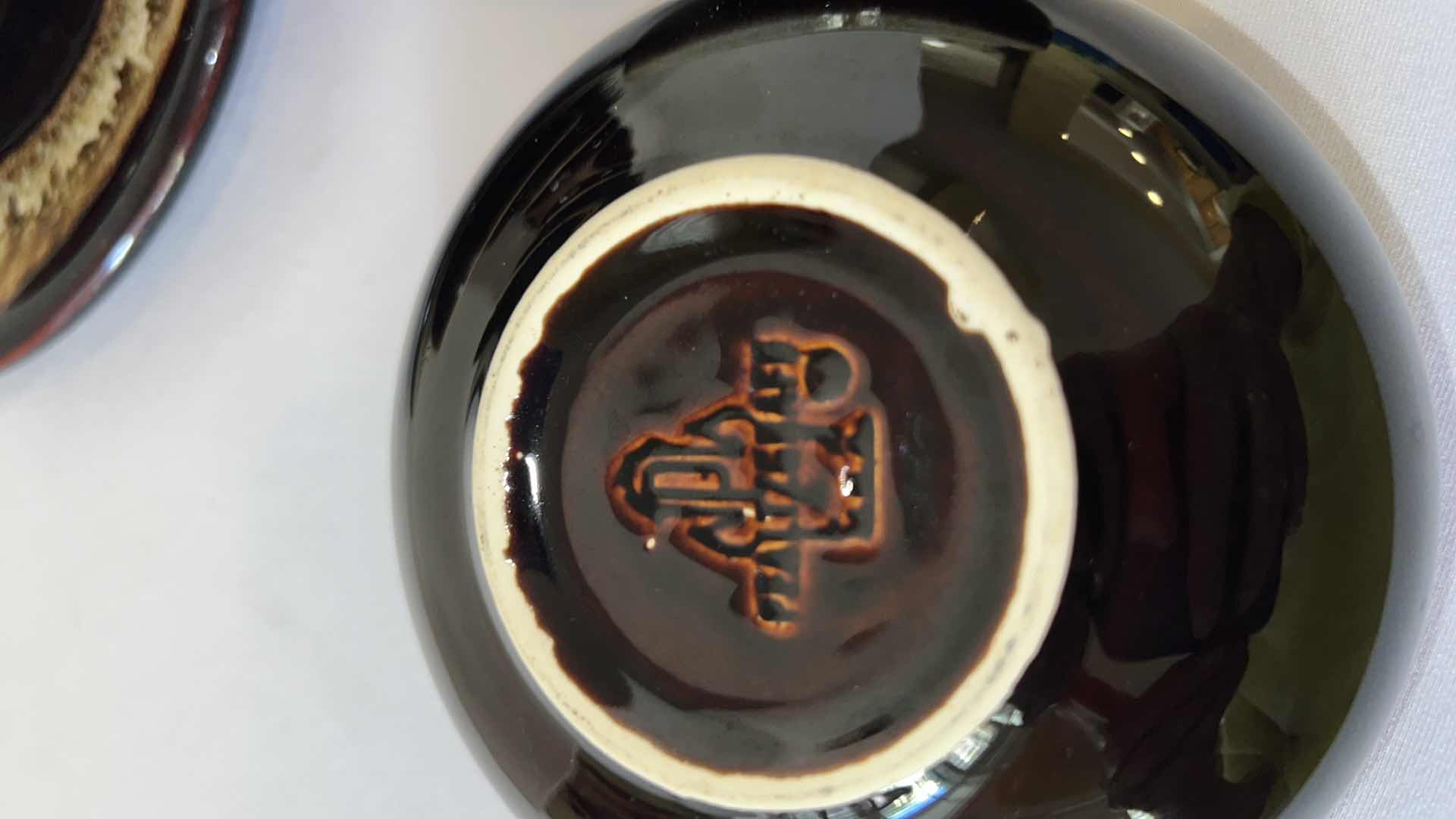 Photo 1 of 18 PCS-VINTAGE GOURMET BROWN DRIP STONEWARE 4 1/2" SMALL BOWLS W SAUCERS