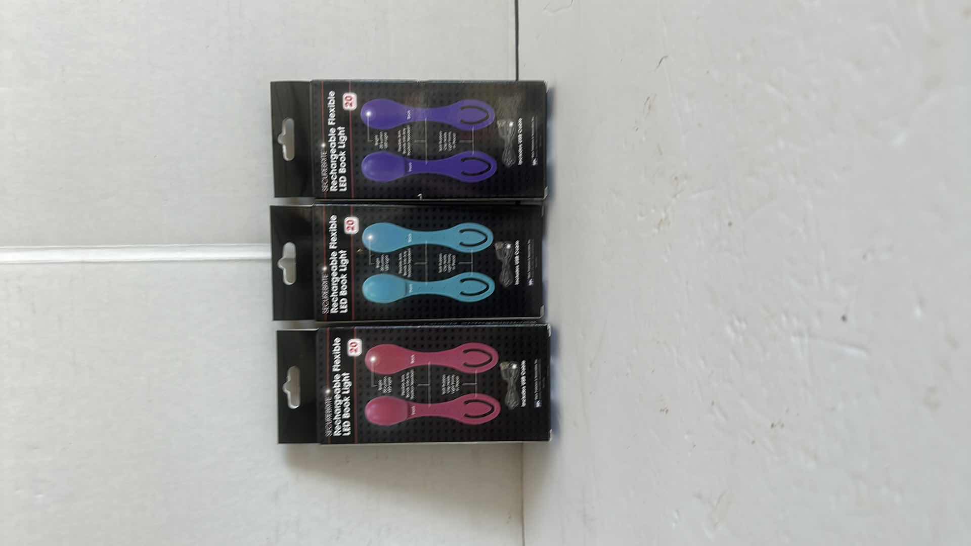 Photo 2 of 3-NEW SECUREBRITE RECHARGEABLE FLEXIBLE LED BOOK LIGHTS
