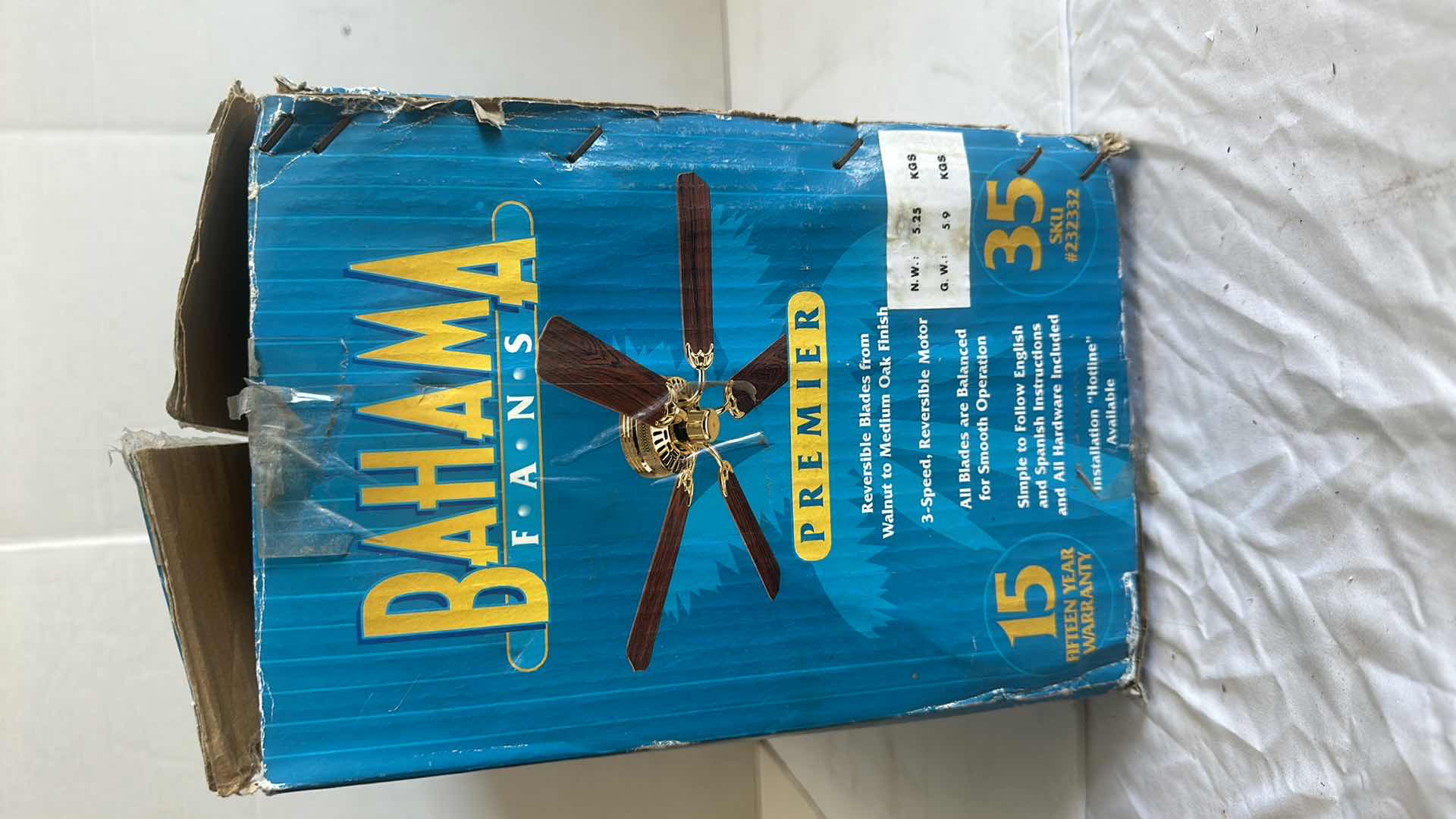 Photo 1 of NIB TOMMY BAHAMA 52” CEILING FAN 