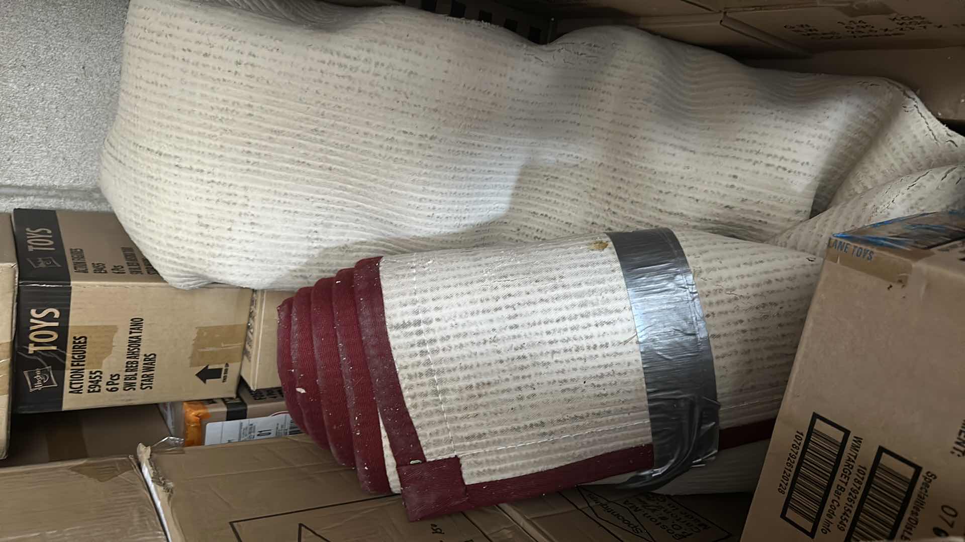Photo 1 of NATURAL JUTE W RED BORDER AREA RUG 10’ x 8’ (SHOWN UNDER DINING TABLE)
