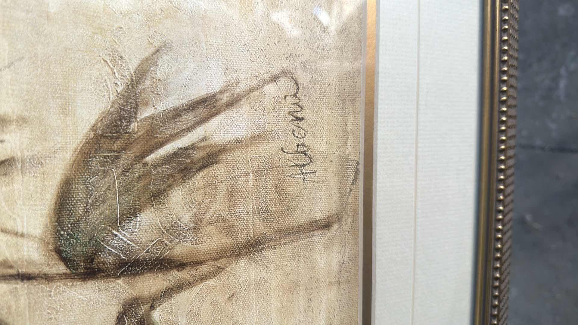 Photo 5 of 2-FRAMED "FLORAL" ARTWORKS  14”X 38”,19”X 32”   (EASEL NOT INCLUDED)