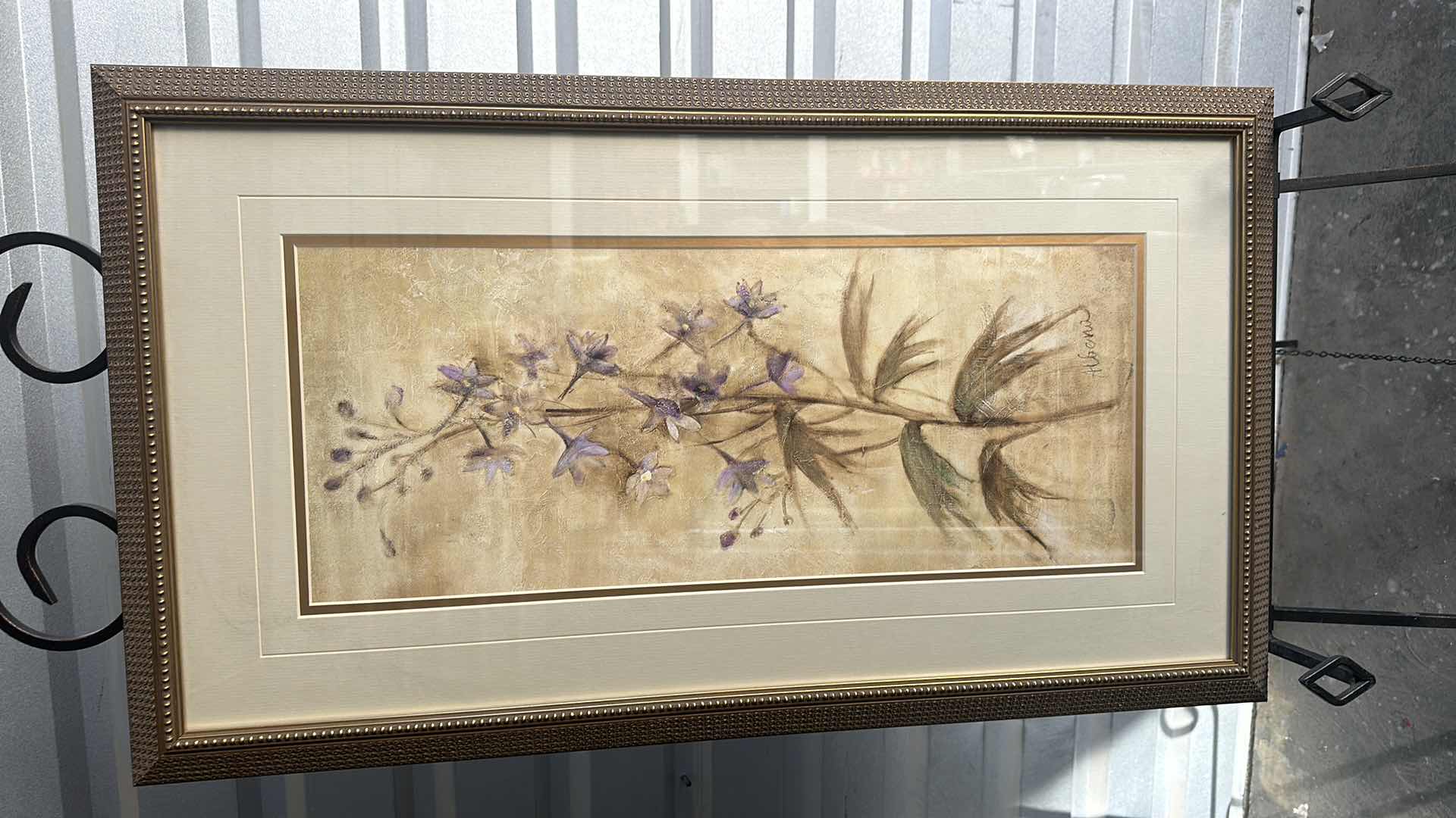 Photo 4 of 2-FRAMED "FLORAL" ARTWORKS  14”X 38”,19”X 32”   (EASEL NOT INCLUDED)