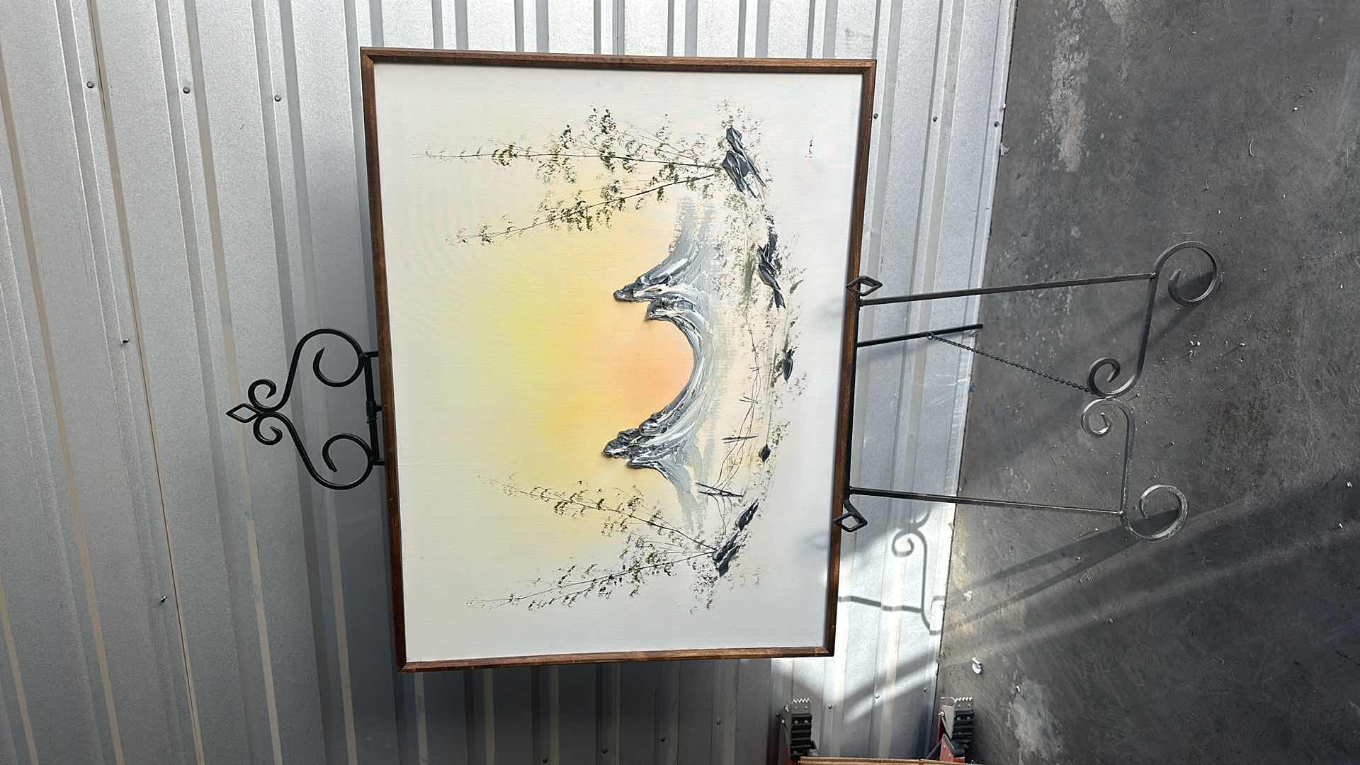 Photo 1 of FRAMED "MT PEAKS" OIL PAINTING-ARTIST SIGNED  41”X 31” (EASEL NOT INCLUDED)