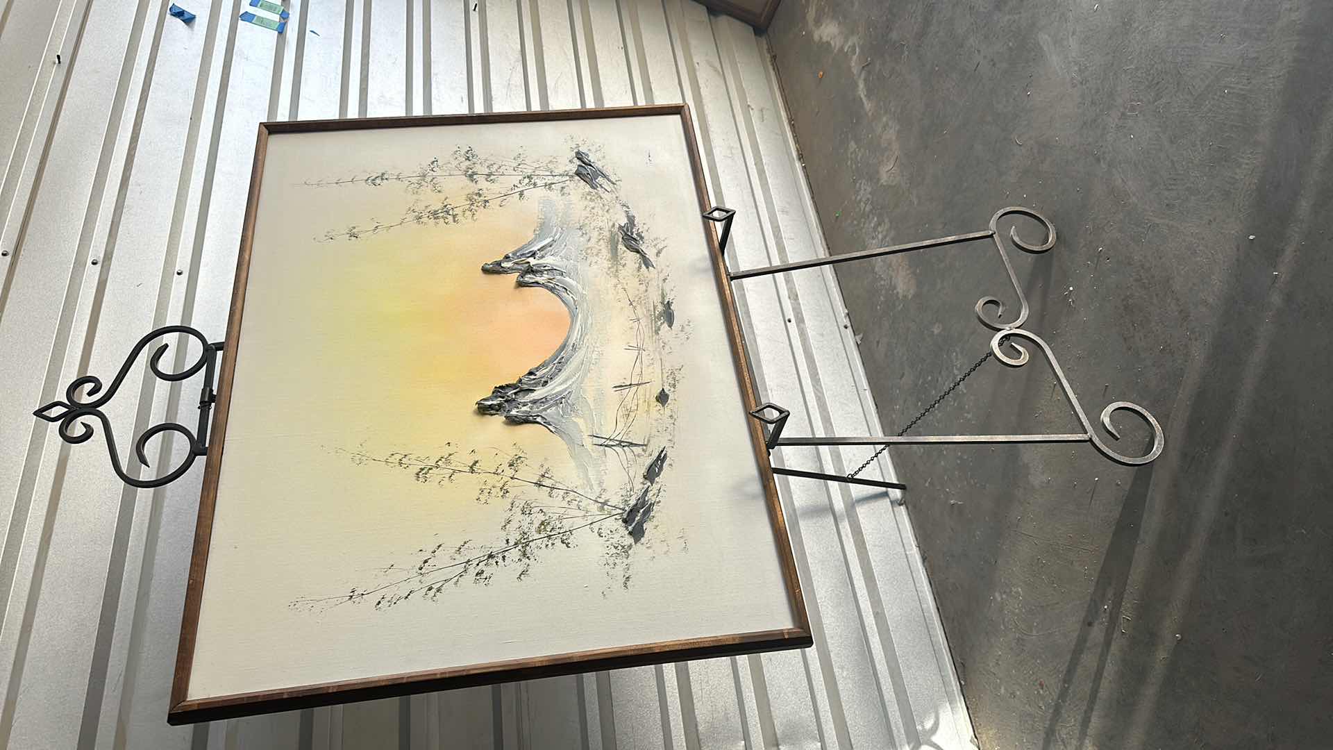 Photo 1 of FRAMED "MT PEAKS" OIL PAINTING-ARTIST SIGNED  41”X 31” (EASEL NOT INCLUDED)