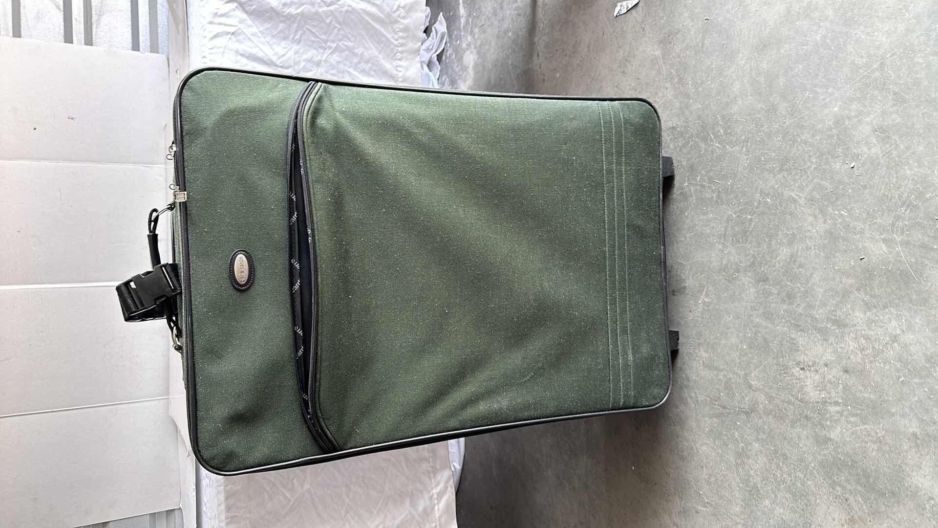 Photo 1 of 2 PCS- PIERRE CARDIN DARK GREEN TRAVEL LUGGAGE