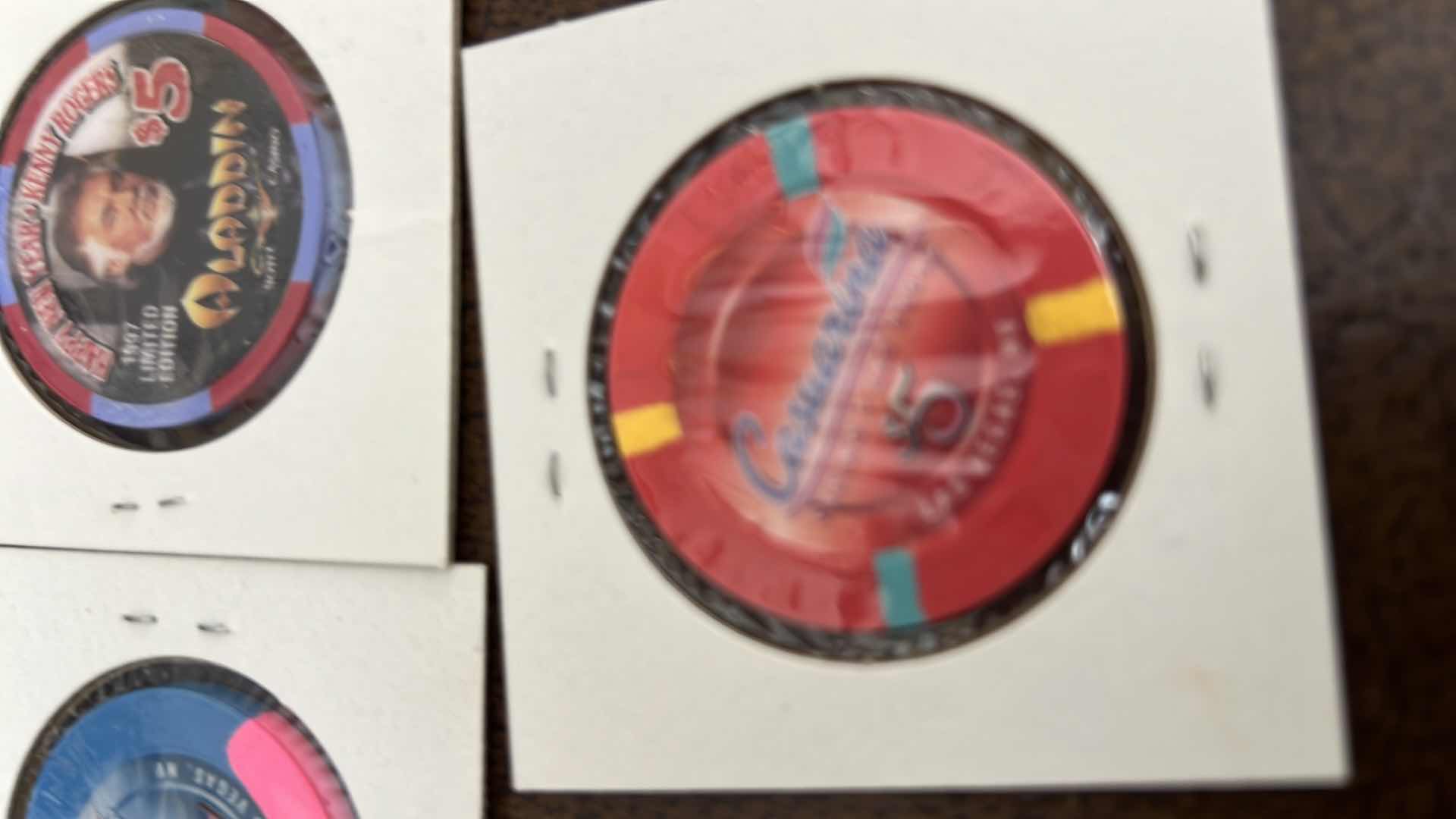 Photo 1 of 5-COLLECTIBLE RARE CASINO CHIPS