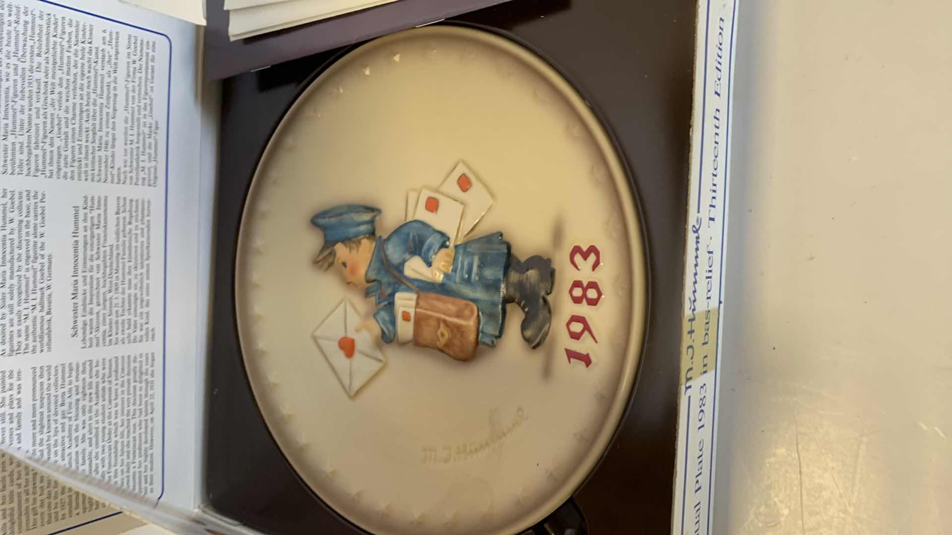 Photo 1 of M. J. HUMMEL GOEBEL 1983 ANNUAL PLATE