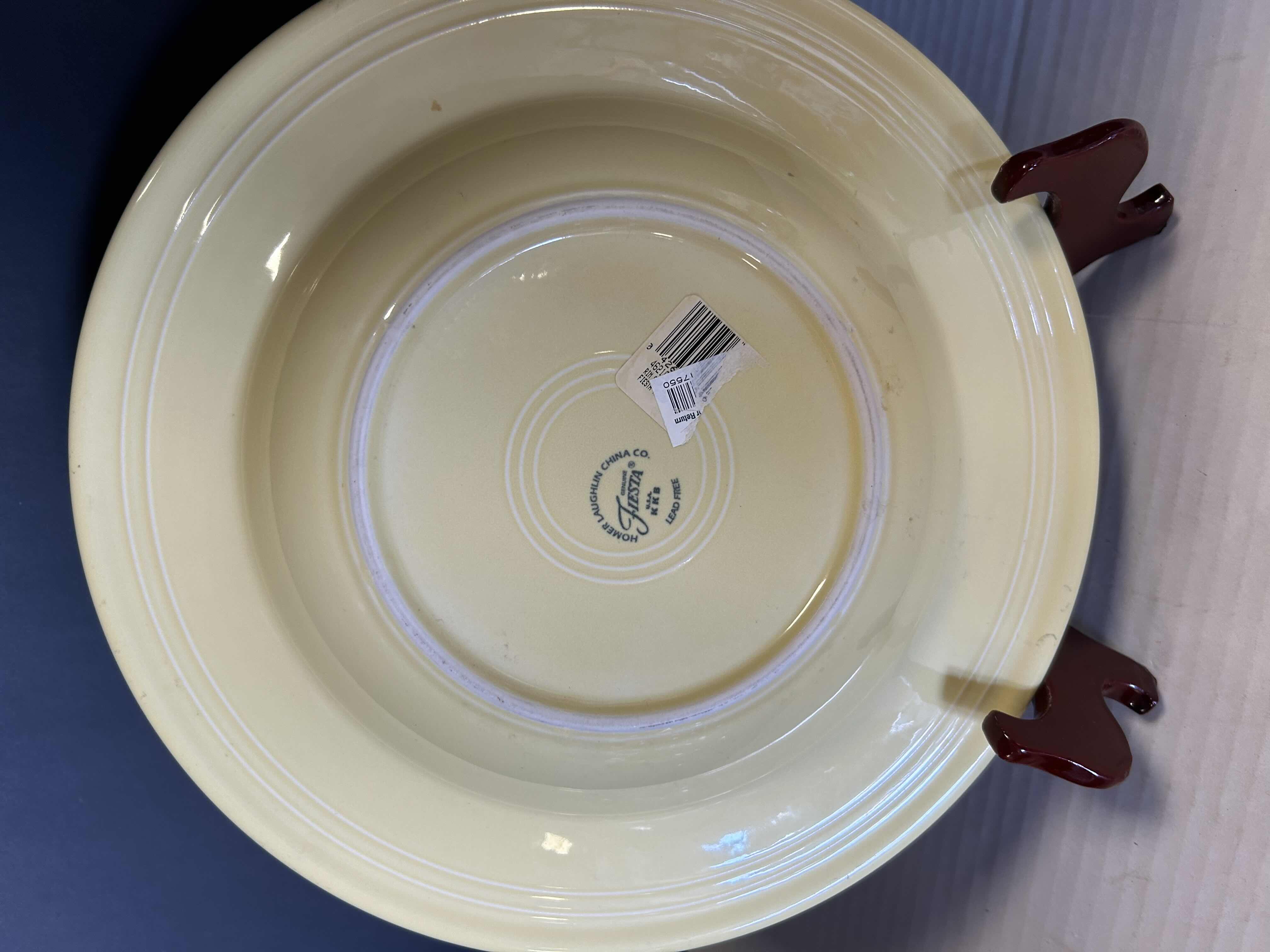 Photo 1 of 12" FIESTA RIMMED PASTA YELLOW BOWL by HOMER LAUGHLIN