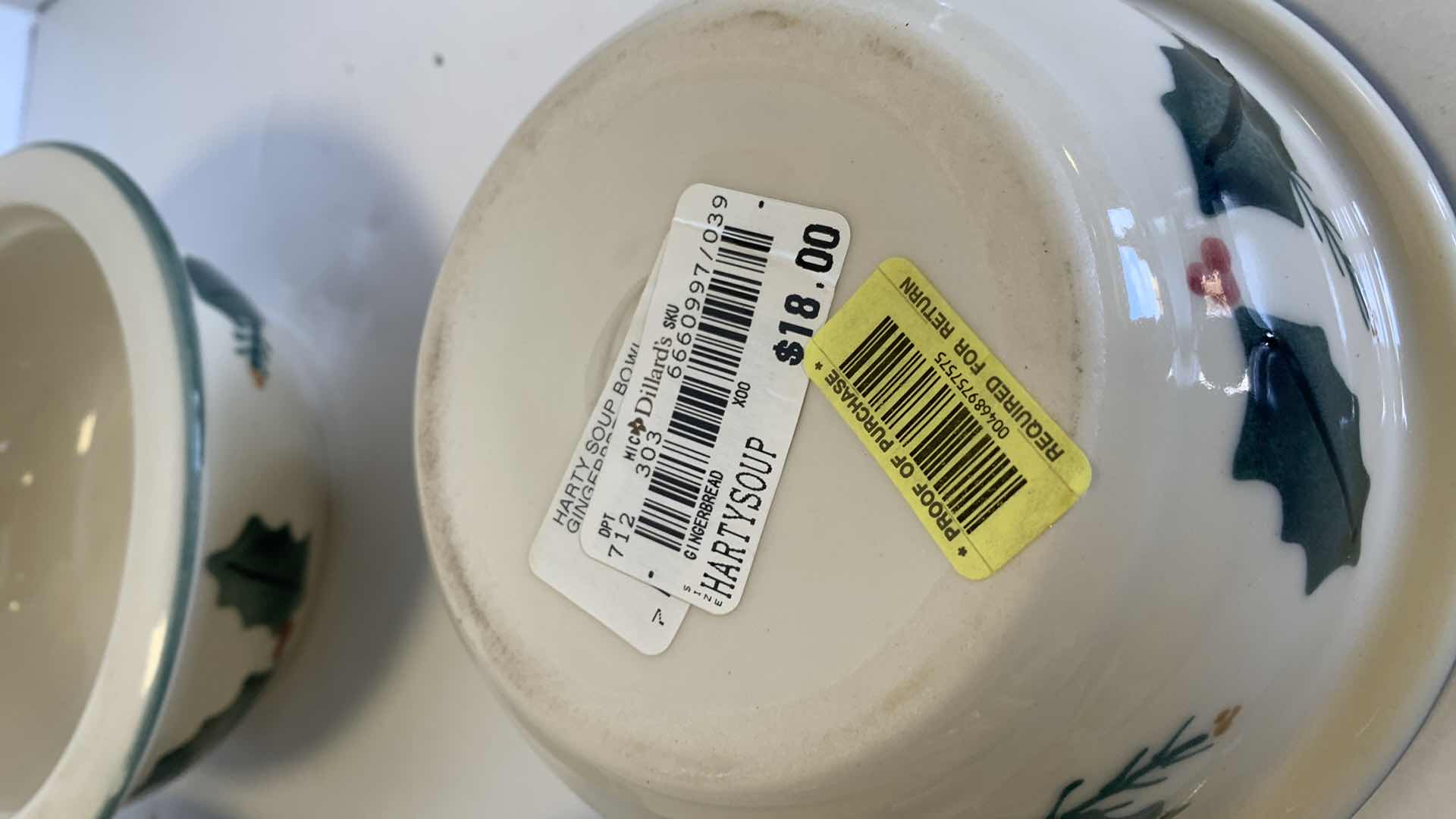 Photo 1 of 4-VINTAGE HARTSTONE GINGERBREAD PATTERN STONEWARE POTTERY CEREAL BOWLS