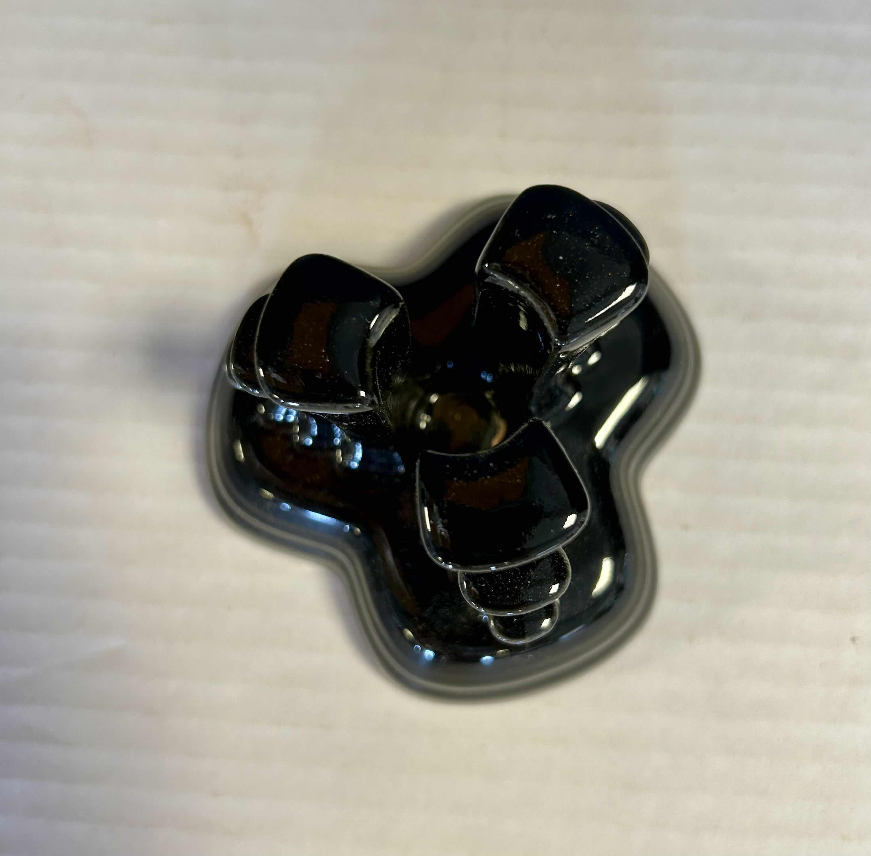 Photo 1 of FIESTA WARE BLACK PYRAMID SINGLE CANDLE HOLDER