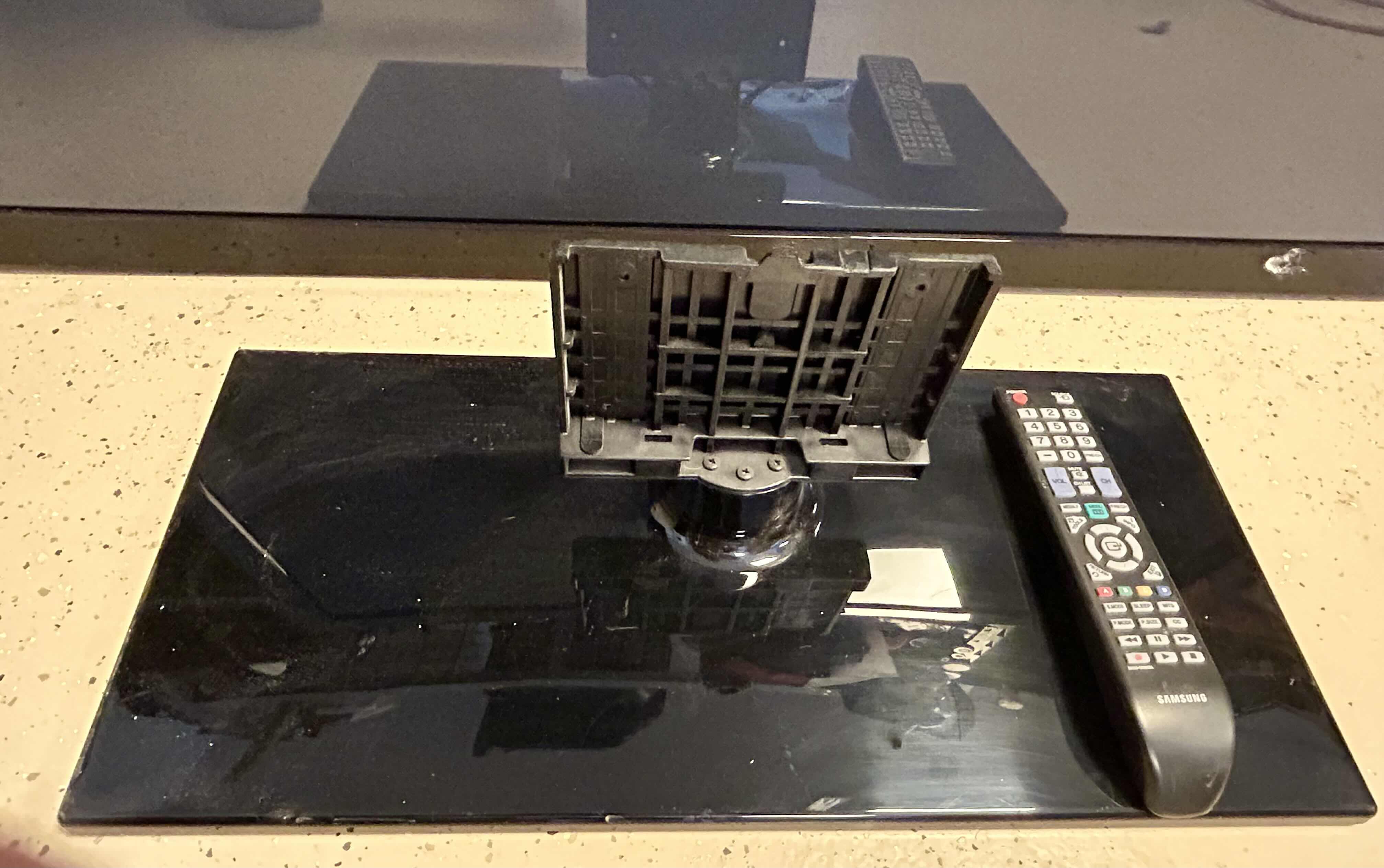 Photo 1 of 50” SAMSUNG PLASMA TELEVISION WITH DETACHED STAND AND REMOTE