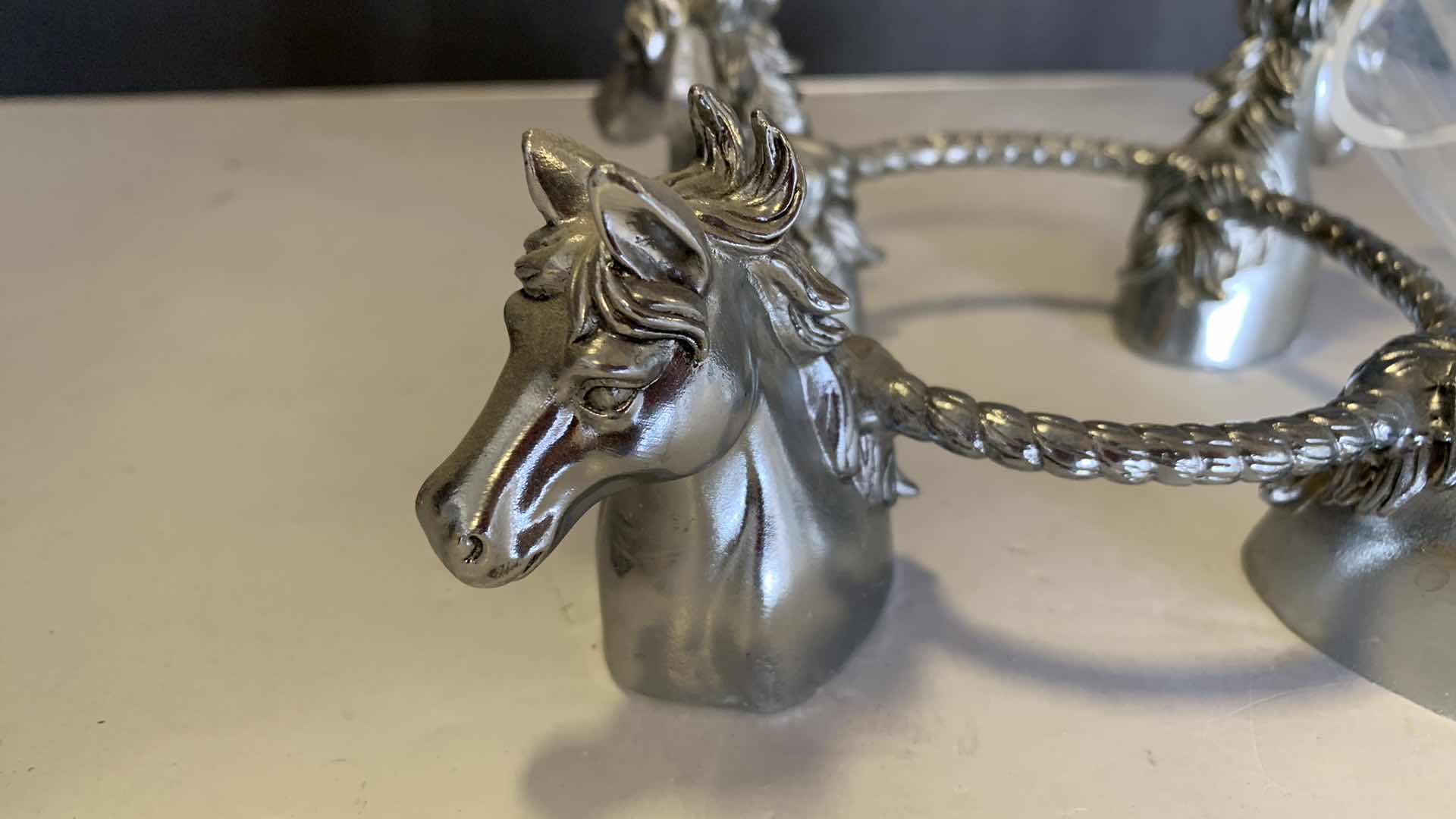 Photo 1 of ARTHUR COURT HORSE STAND WITH ACRYLIC BOWL 8” WIDE