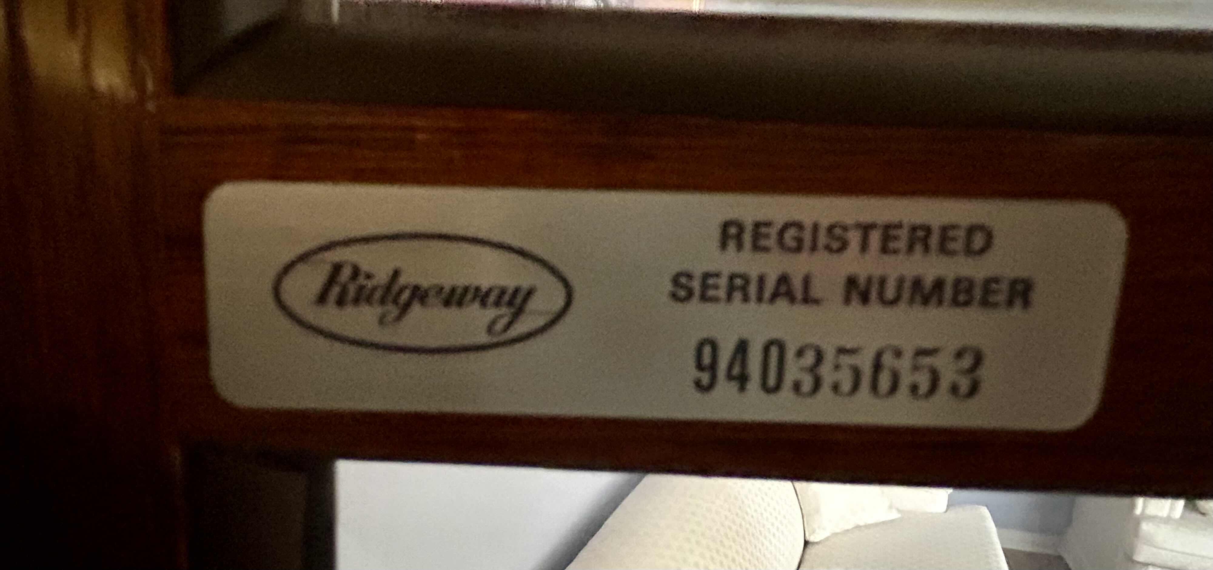 Photo 1 of RIDGEWAY HARPER 2552 QUARTZ GRANDFATHER CLOCK BY PULASKI FURNITURE WITH SERIAL NUMBER
H78.5”
