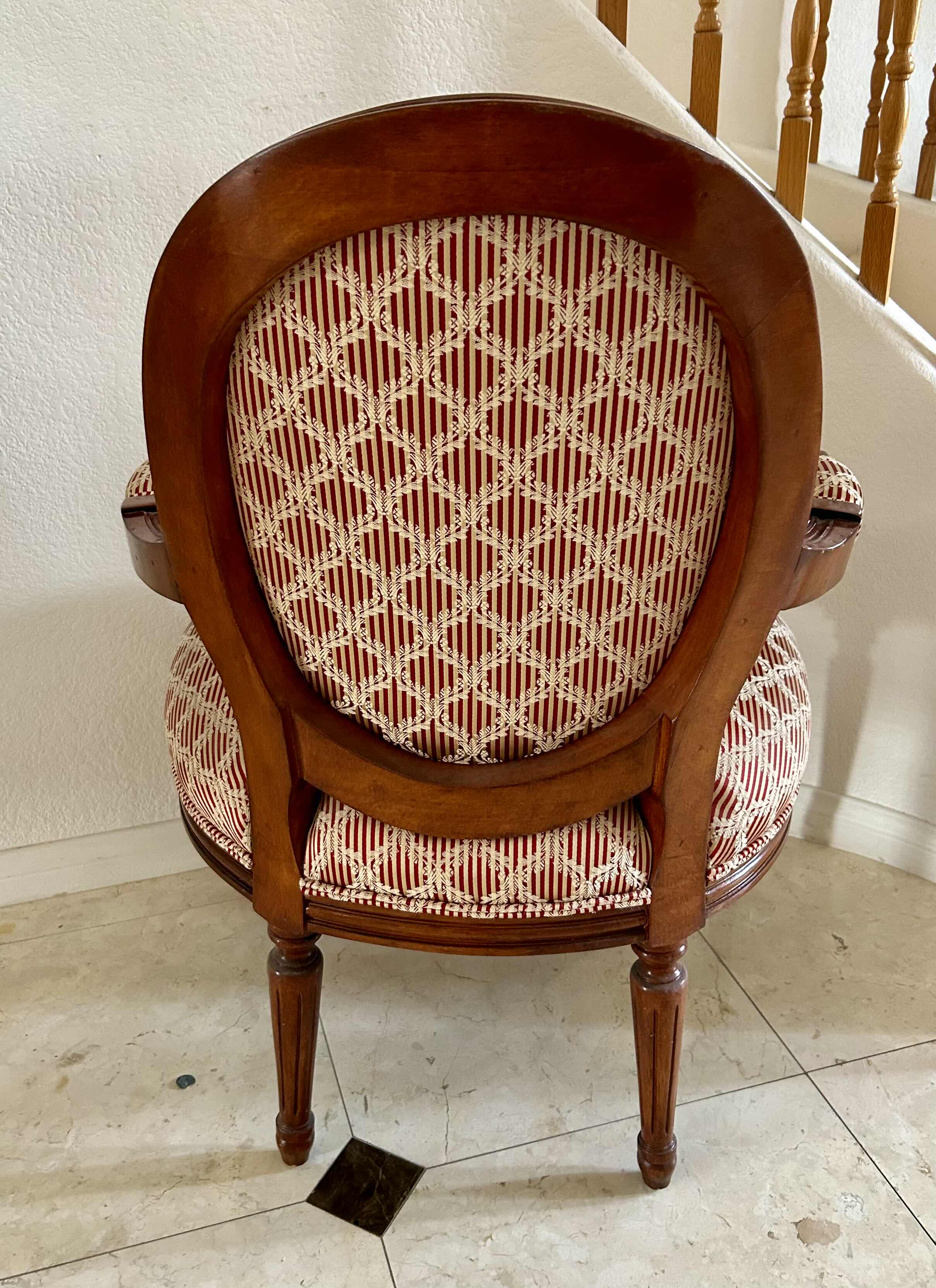 Photo 1 of FRENCH LOUIS XVI CHERRY ARM CHAIR