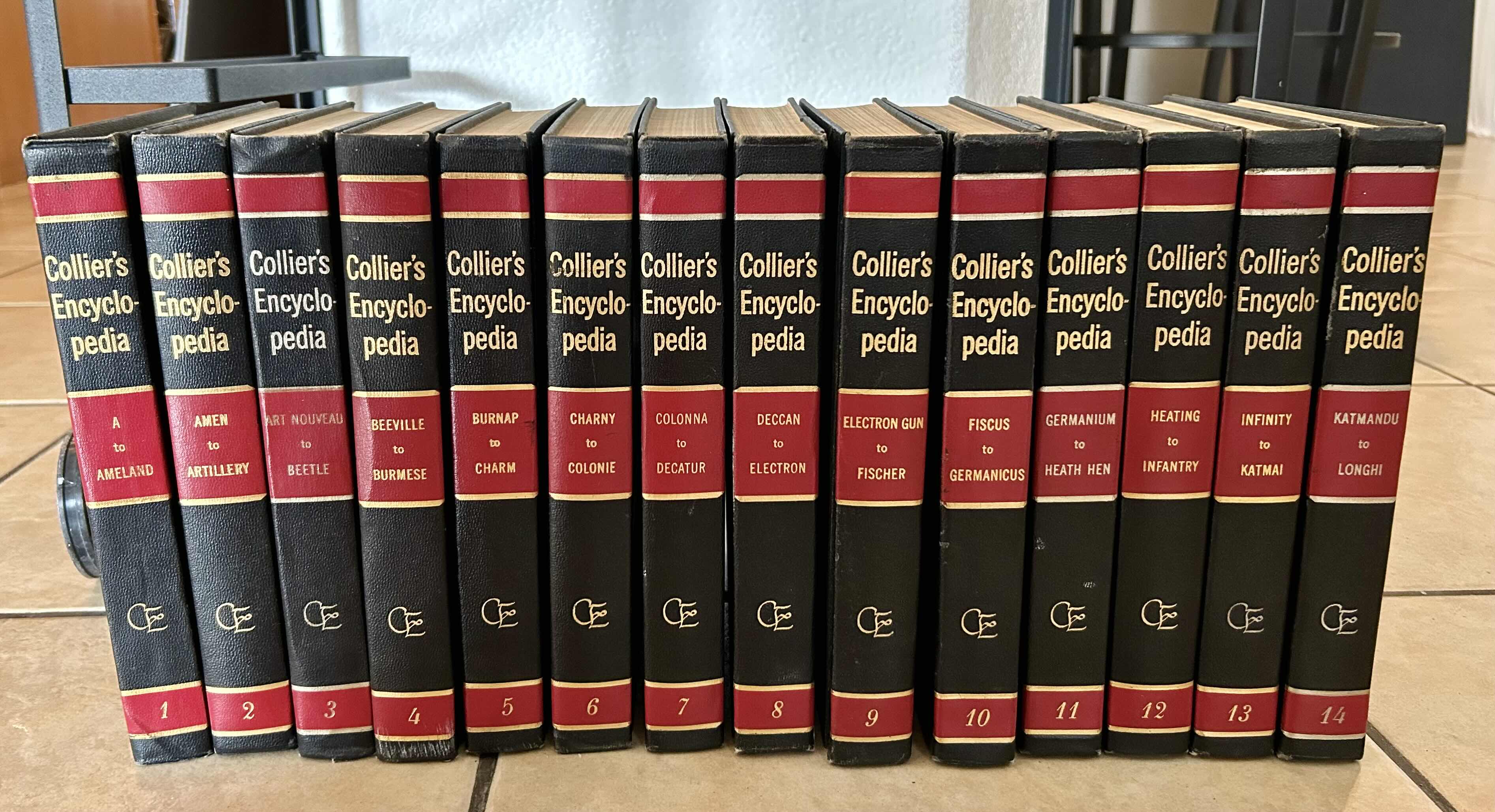 Photo 1 of COMPLETE SET OF COLLIER’ ENCYCLOPEDIAS 1-24 & ADDITIONAL COVERING THE YEARS BOOKS FOR 1973, 1974, 1975 AND 1976