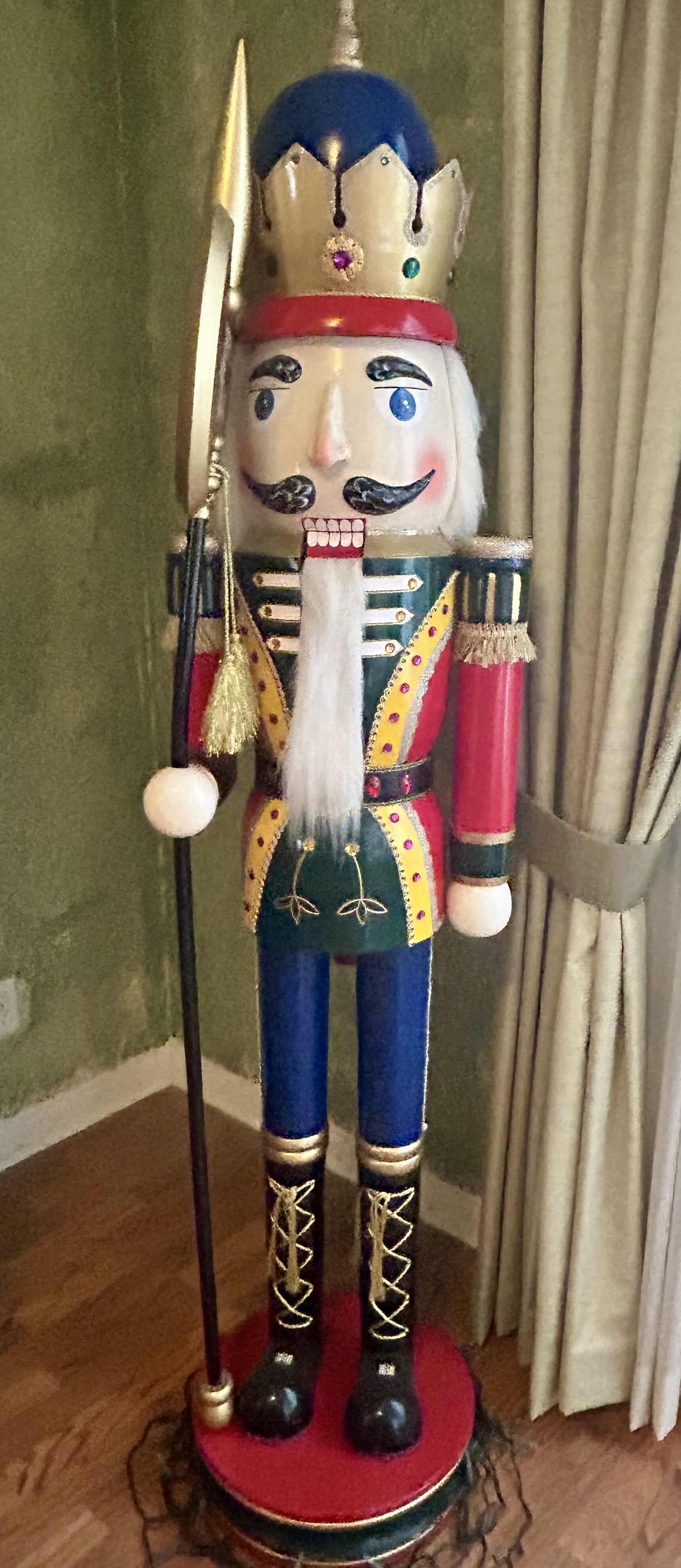 Photo 1 of TALL WOODEN SOLDIER NUTCRACKER 18” X 72”
