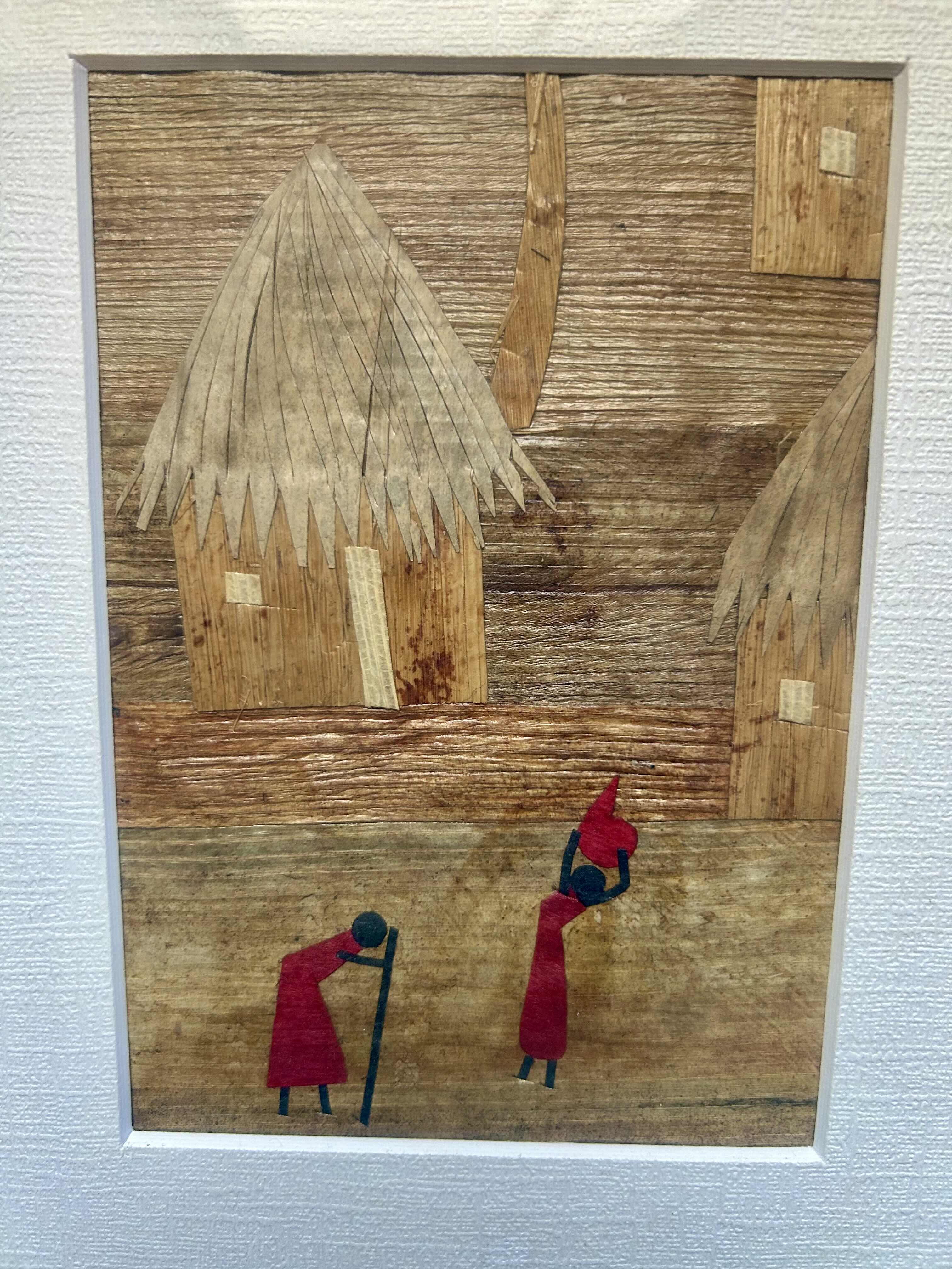 Photo 1 of BLACK FRAMED "WORKING AFRICAN" ARTWORK 12” X 14” 