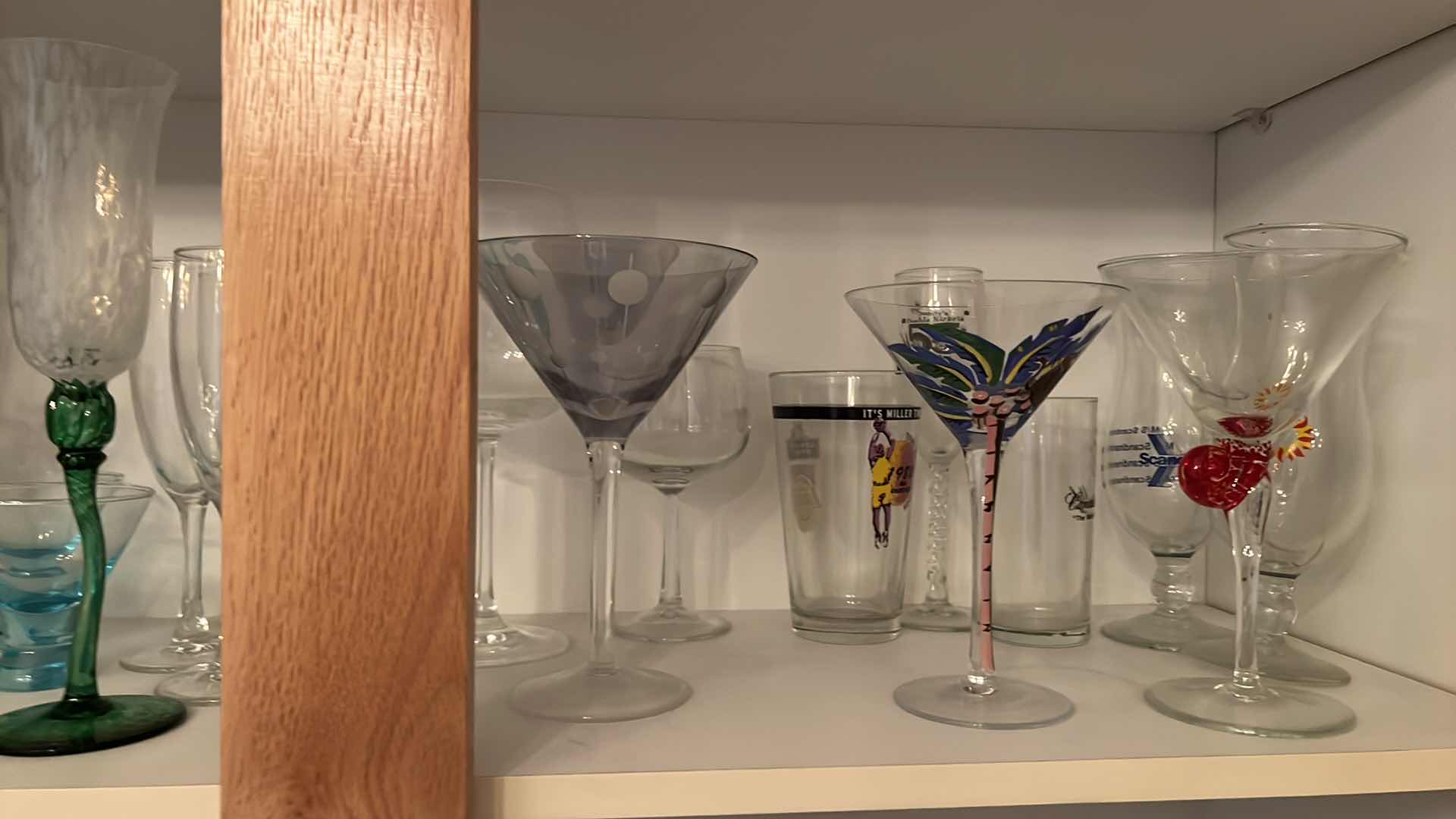 Photo 1 of CONTENTS OF 2 BAR CABINET SHELVES- BAR GLASSES