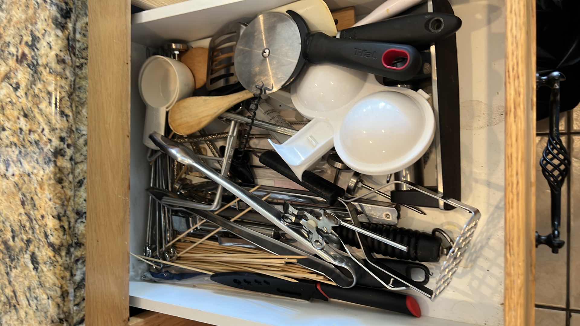 Photo 1 of CONTENTS OF 2-KITCHEN DRAWERS-COOKING UTENSILS
