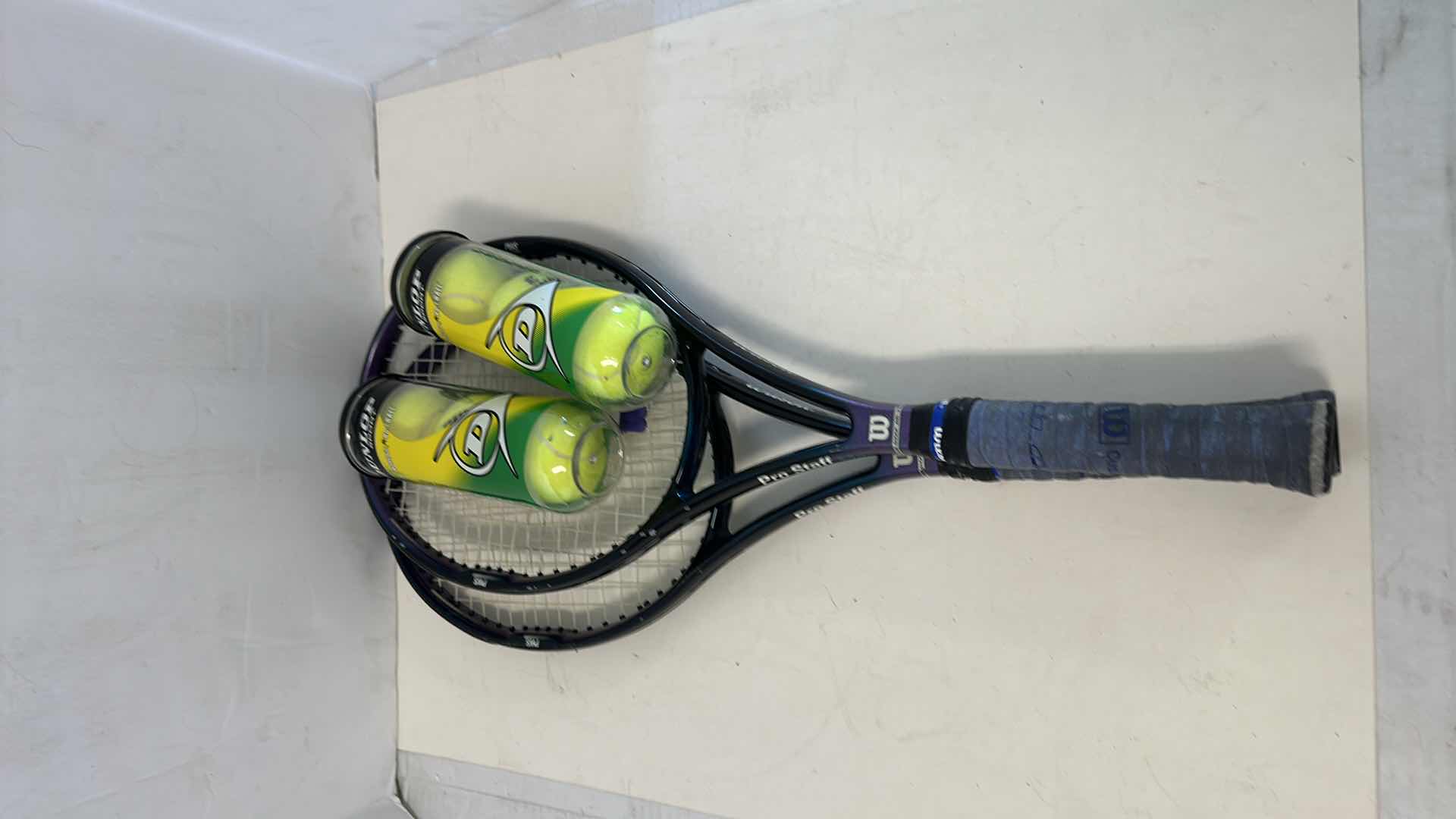 Photo 1 of 2 WILSON TENNIS RACKETS AND CANS OF BALLS
