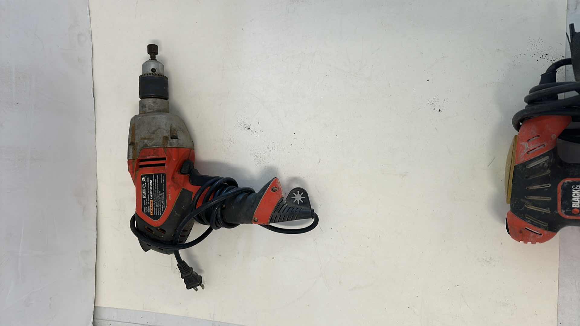 Photo 1 of BLACK & DECKER POWER DRILL, HAND SANDER ELECTRIC (TESTED)
