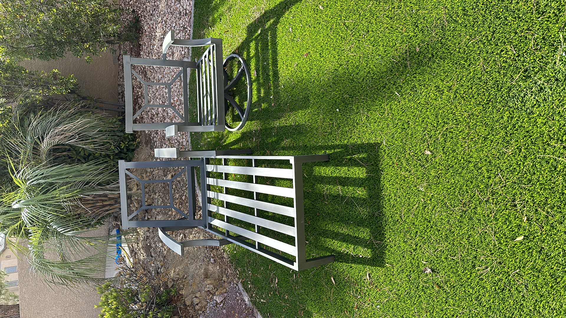 Photo 1 of METAL LOUNGE CHAIR, SWIVEL ARM CHAIR