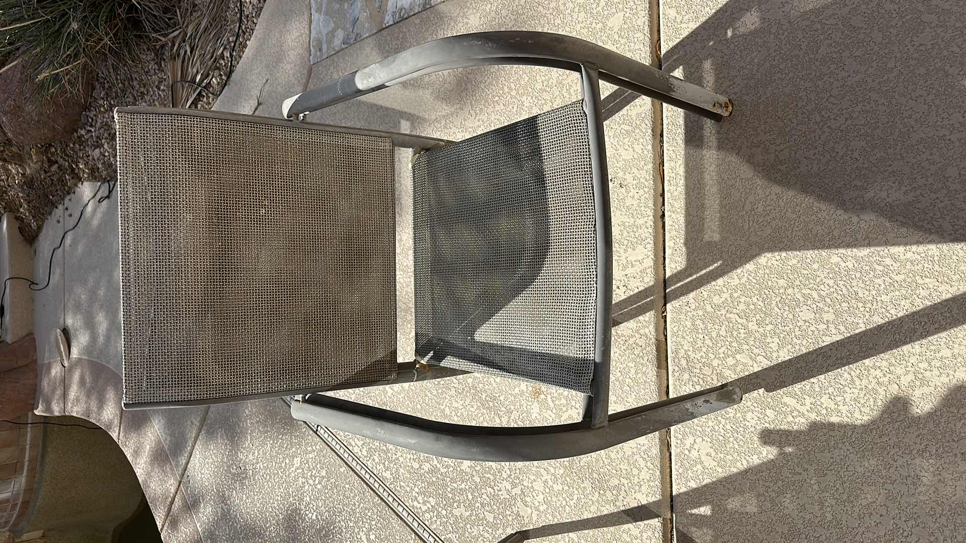 Photo 1 of 6-METAL BASKET WEAVE PATIO ARM CHAIRS