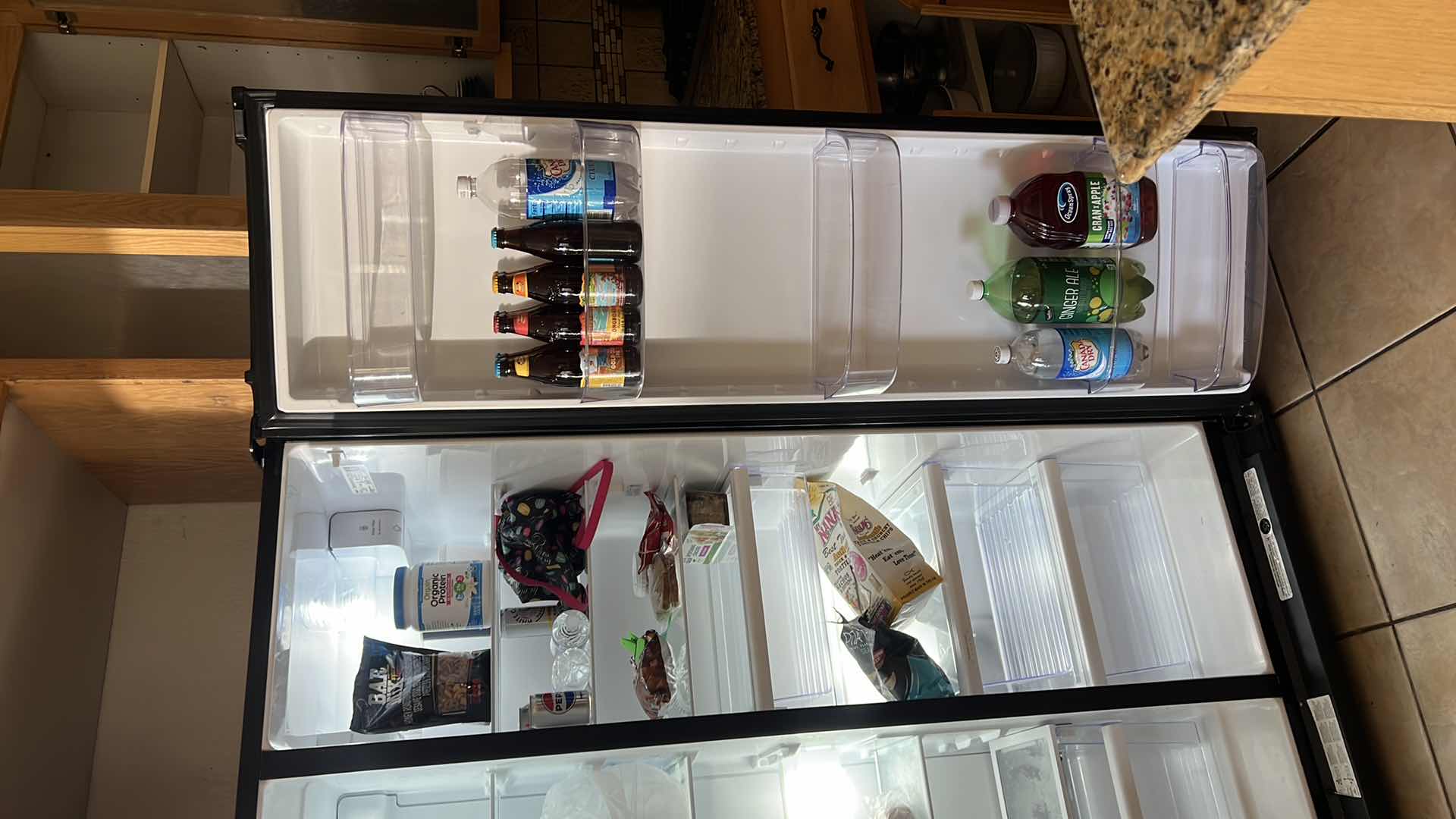 Photo 1 of BLACK WHIRLPOOL SIDE BY SIDE REFRIGERATOR (CONTENTS NOT INCLUDED)