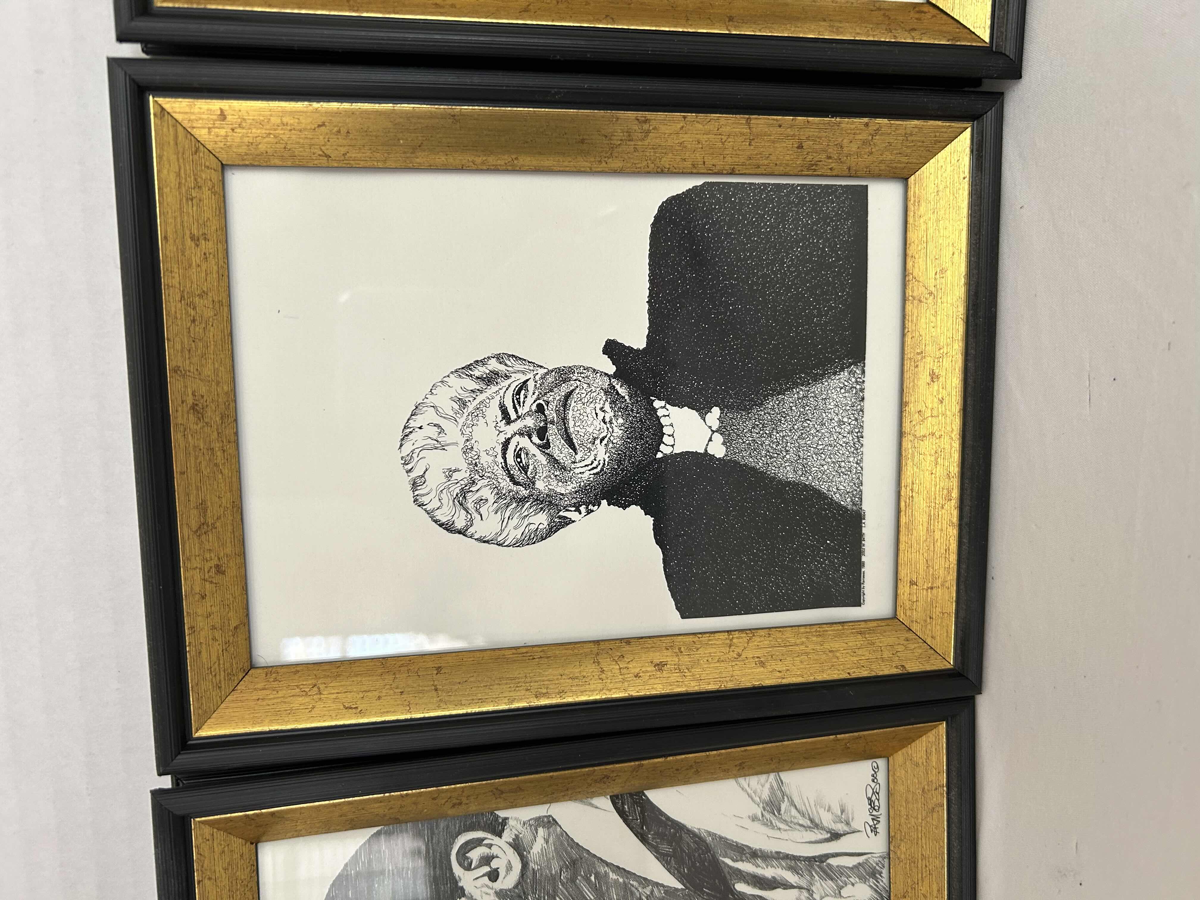 Photo 1 of 4 WES MONTGOMERY PRINTS IN BLACK AND GOLD FRAMES H8”