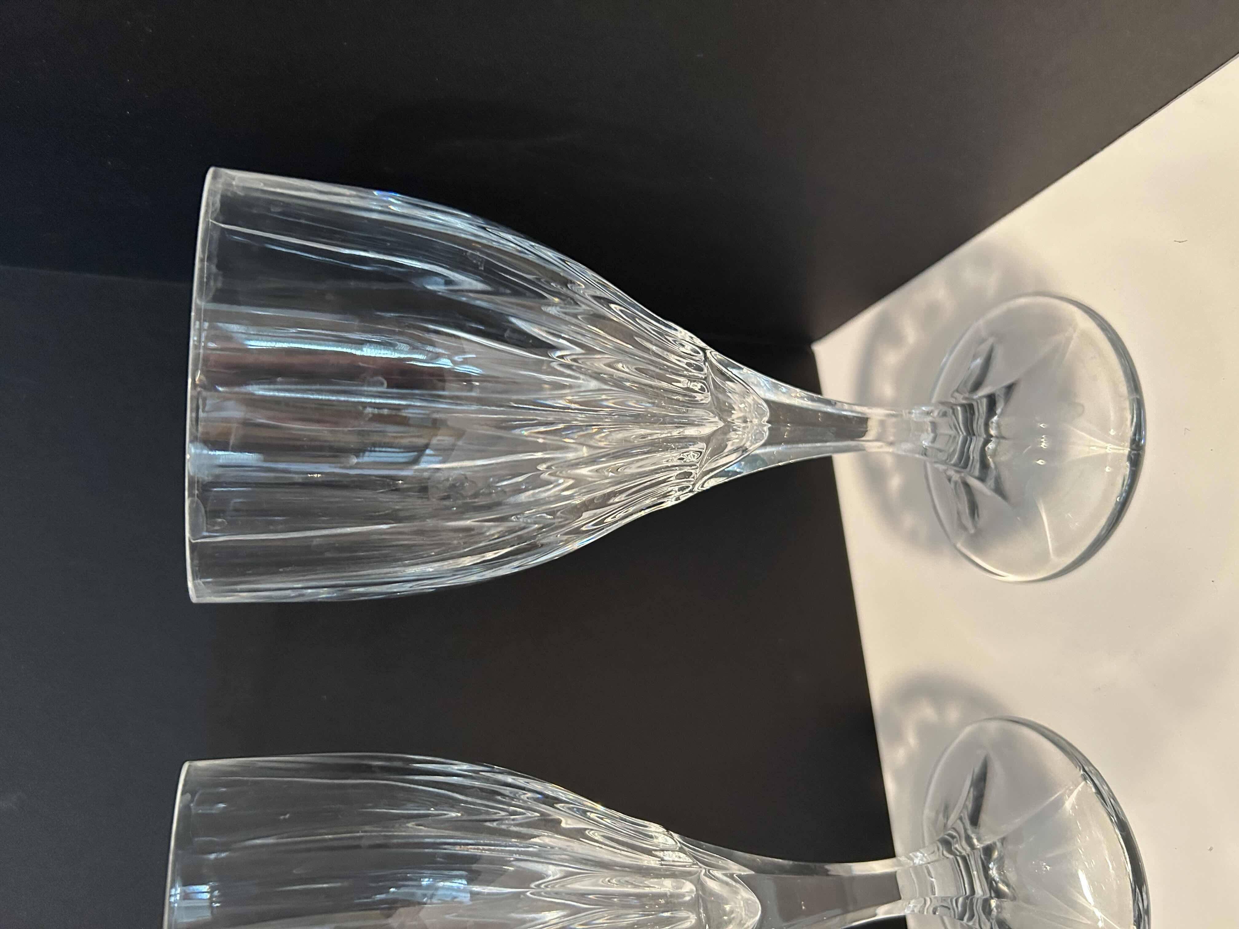 Photo 1 of 8 CRYSTAL WATER GOBLETS 

