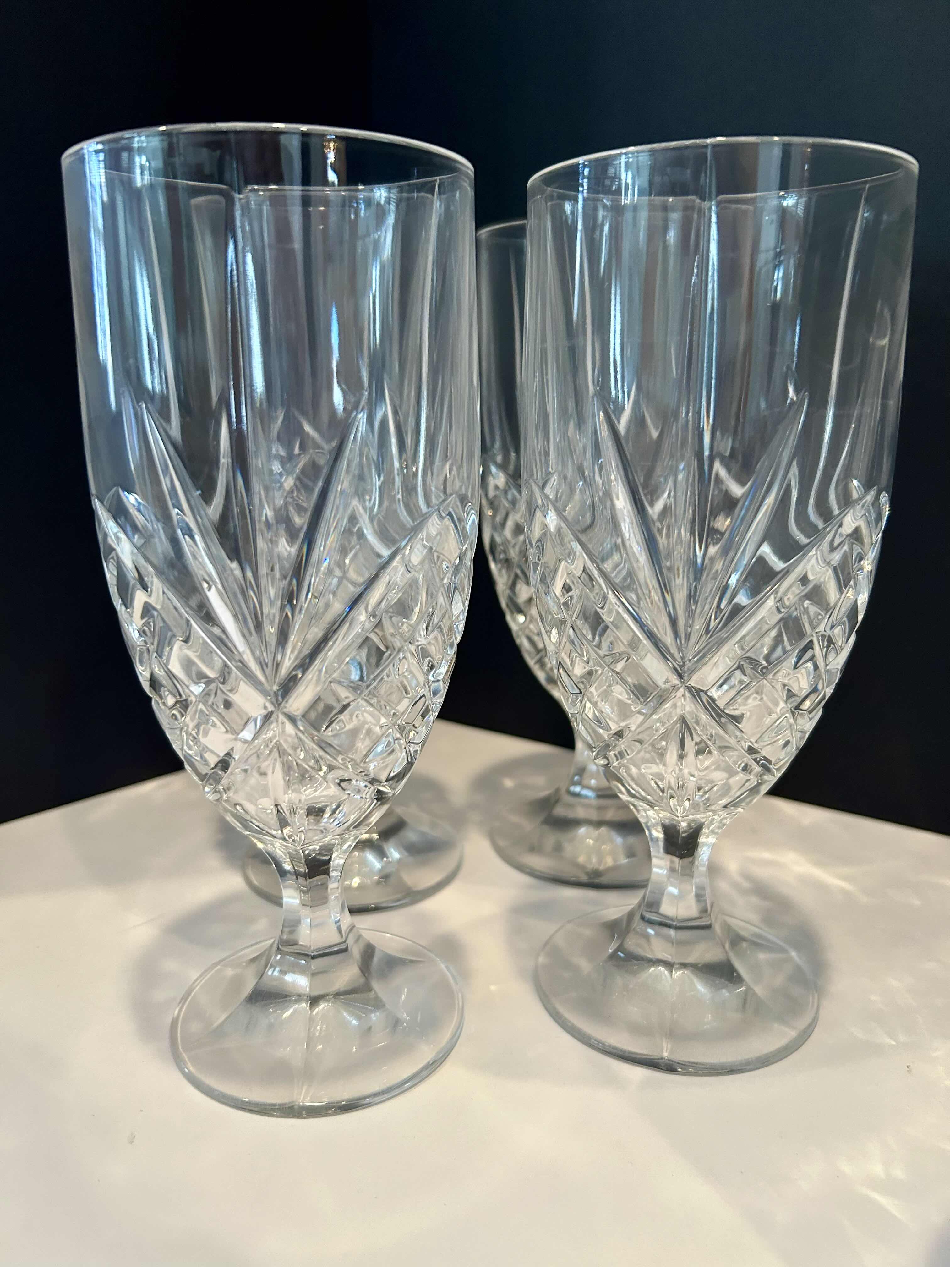 Photo 2 of 4 GOLDINGER CRYSTAL WATER GOBLETS 
10 HIGHBALL CRYSTAL GLASSES