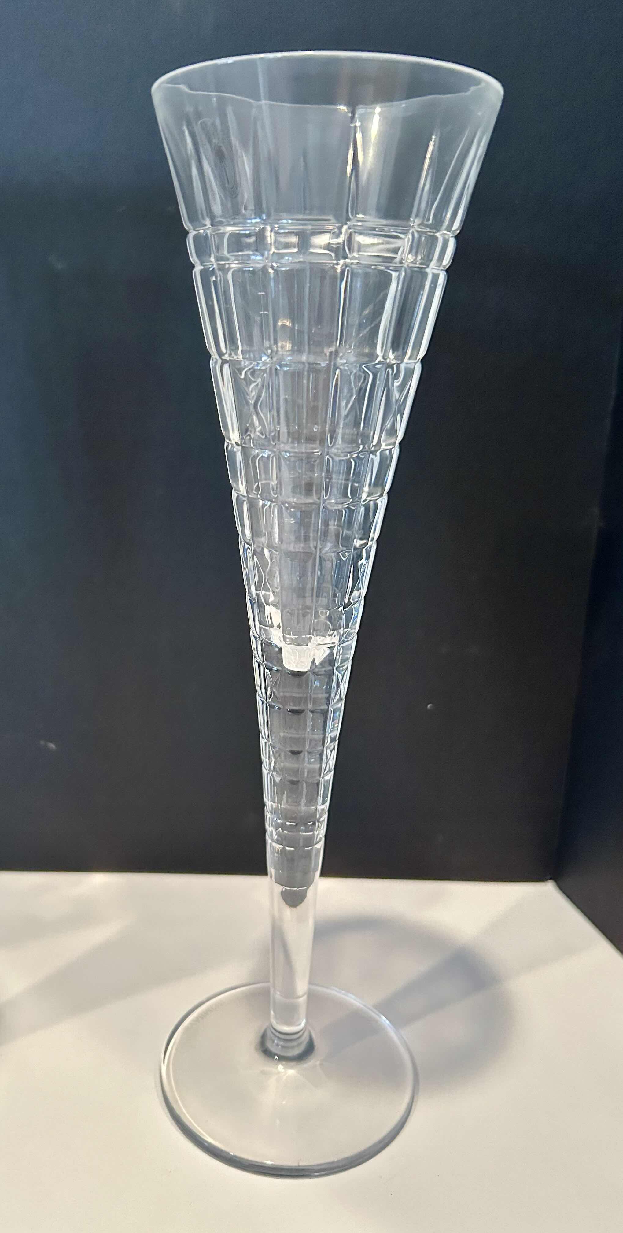 Photo 1 of 4 BOMBAY CRYSTAL CHAMPAGNE FLUTES MADE IN THE CZECH REPUBLIC 
