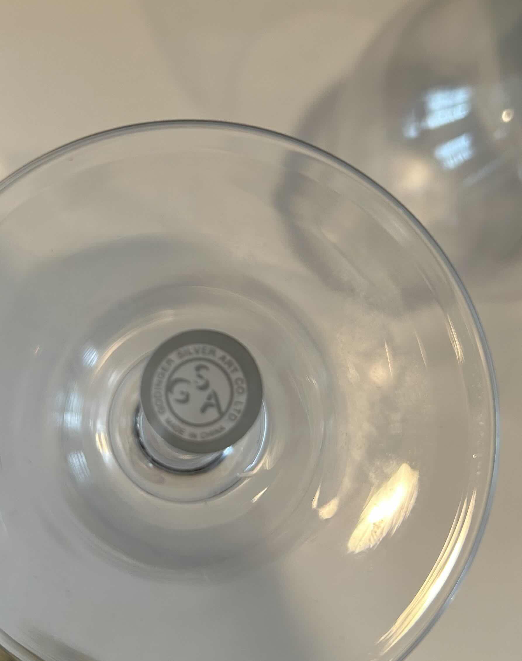 Photo 1 of 4 WINE GLASSES & ICE BUCKET IN SILVER CARRYING HOLDER MADE BY THE GODINGER SILVER ART COMPANY 

RETAIL: $85.00