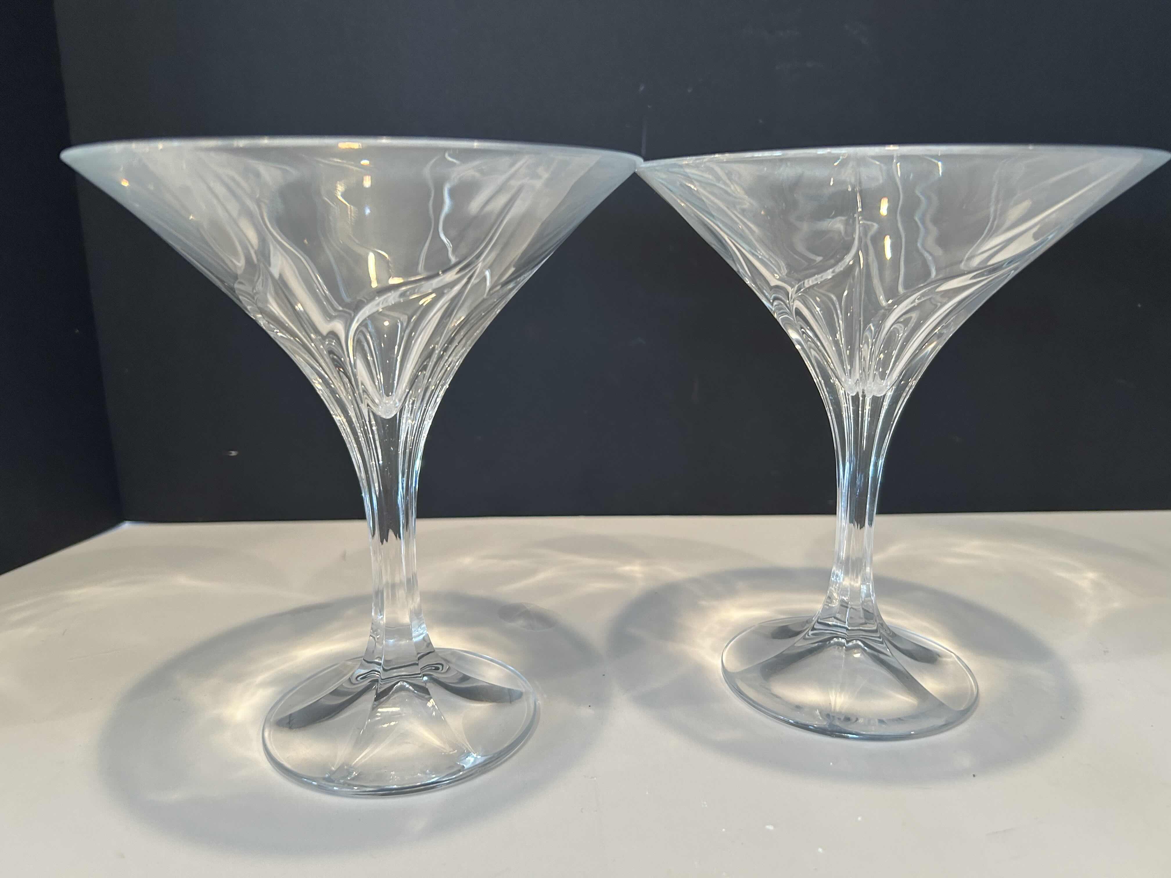 Photo 1 of 2 CRYSTAL MIKASA MISTRAL MARTINI GLASSES
