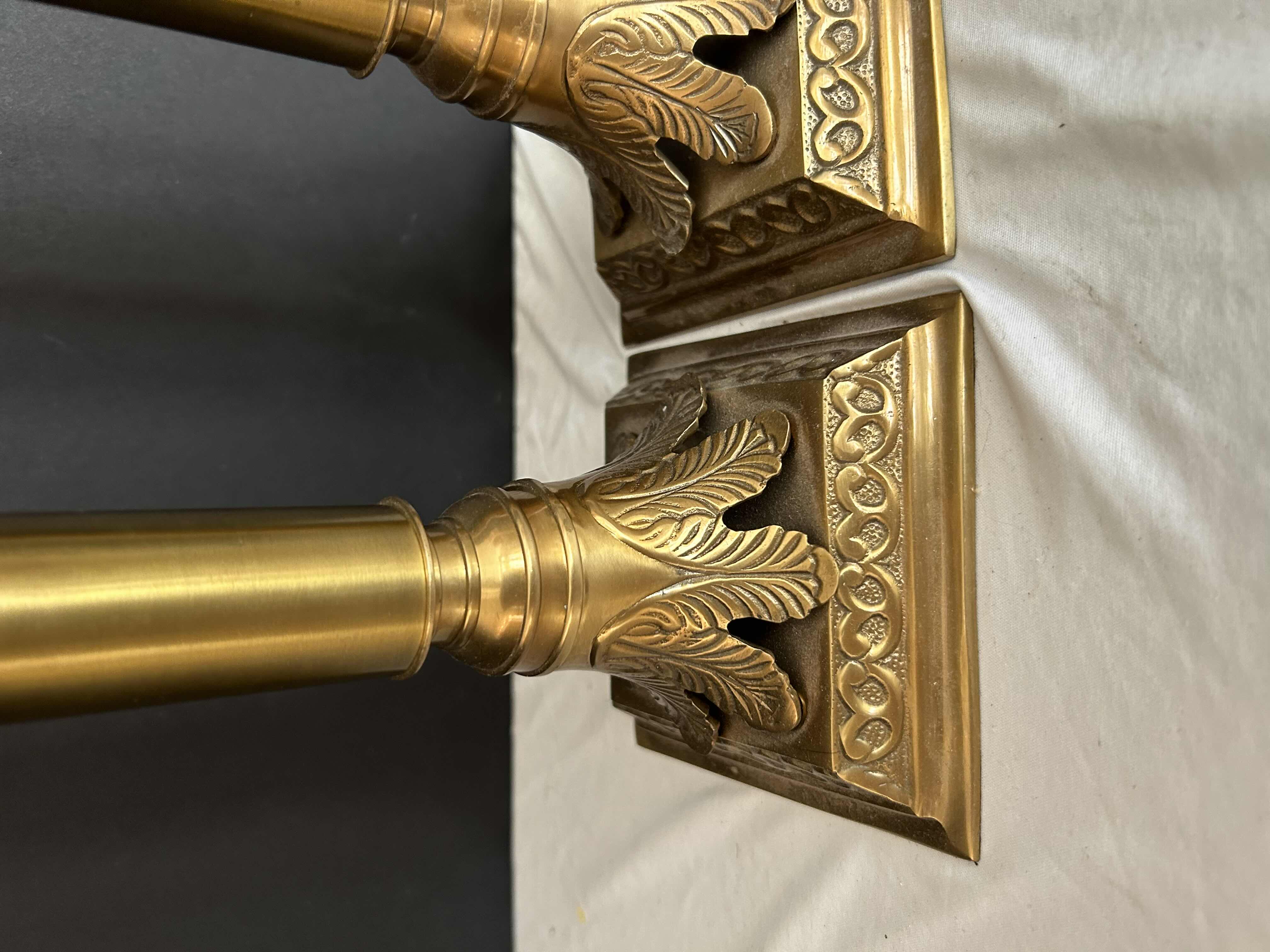 Photo 1 of 2-BRONZE BRASS CANDLE STICK HOLDERS 
