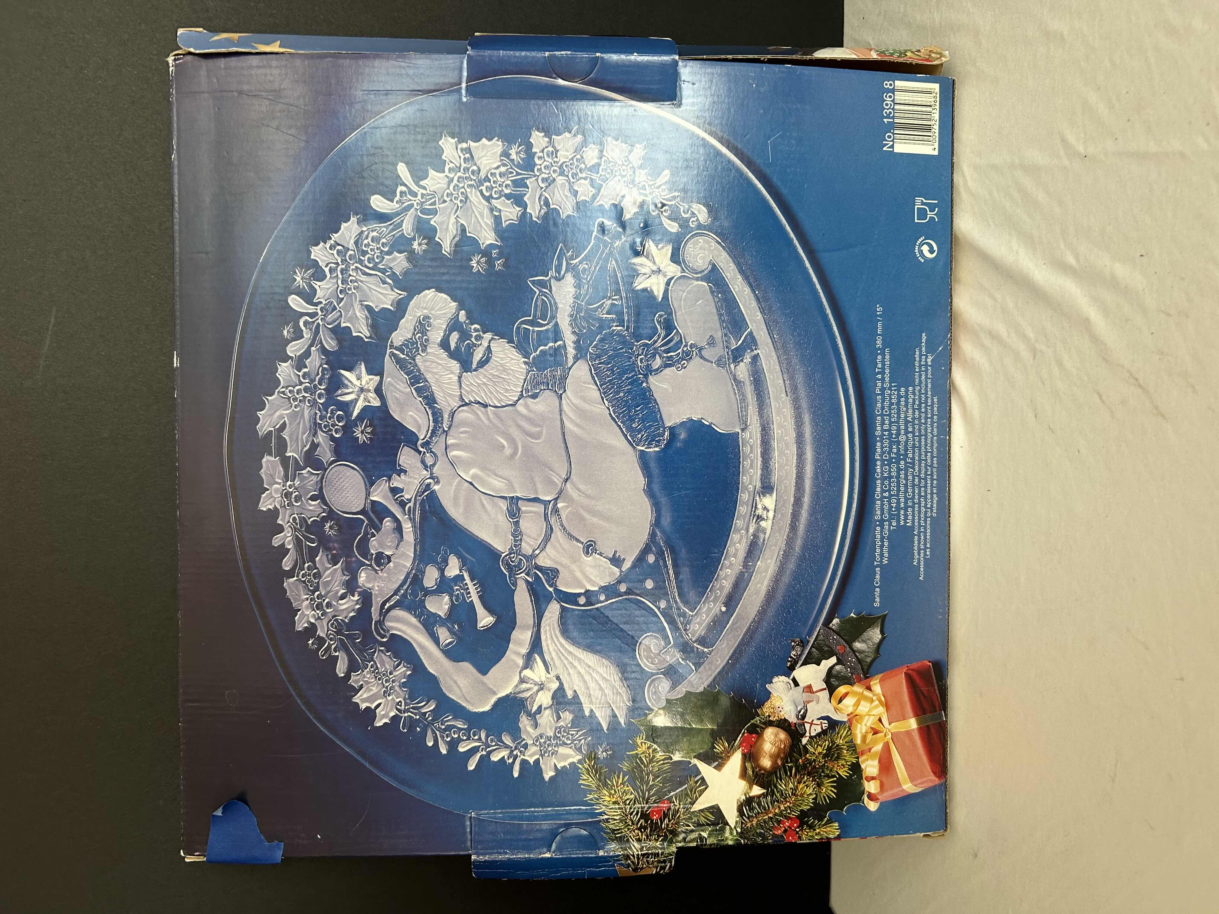 Photo 1 of NIB MIKASA STUDIO NOVA WINTERLAND 15" GLASS CAKE PLATE

