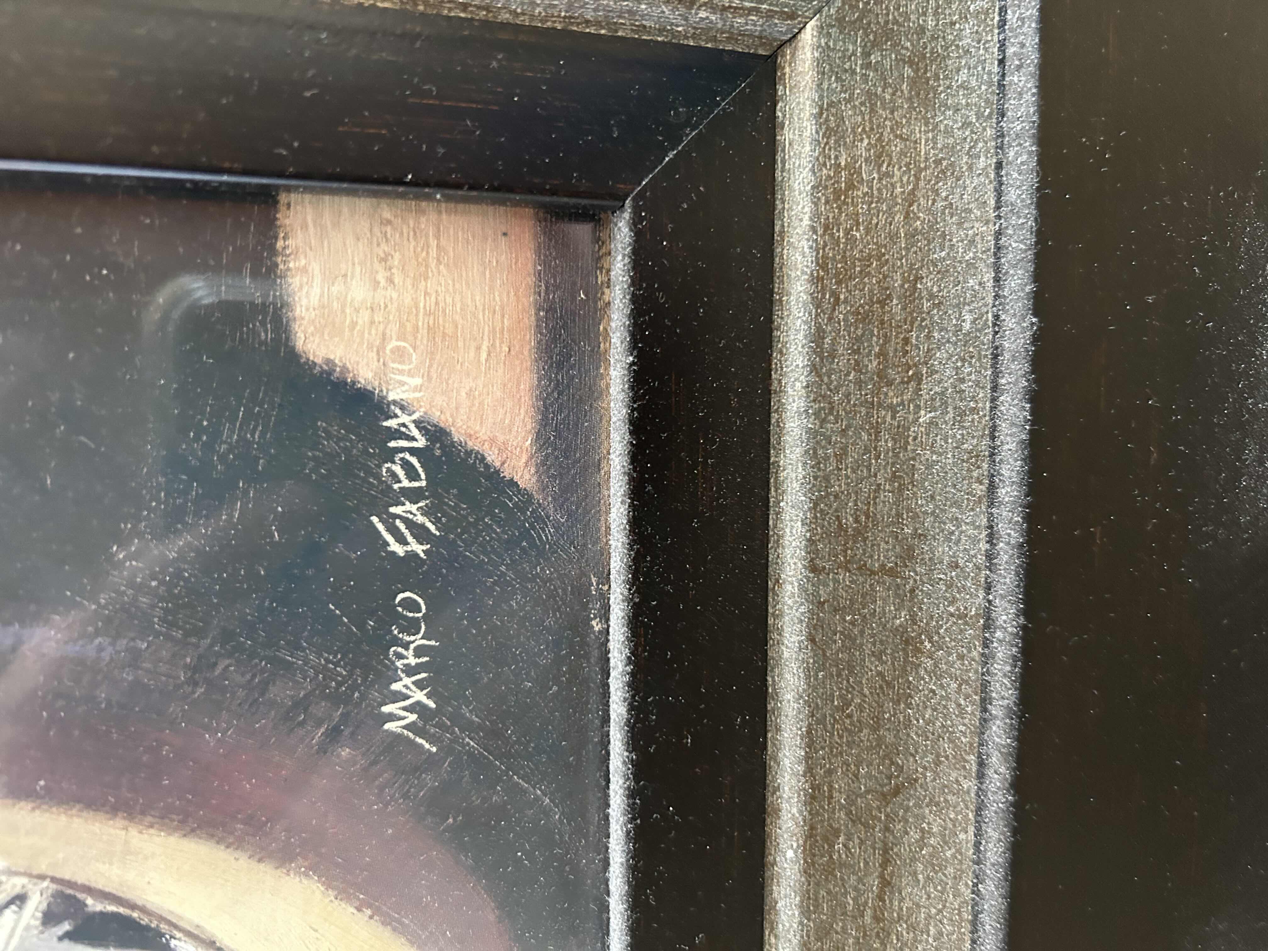 Photo 1 of BLACK FRAMED "DATE NIGHT IN PARIS" ARTWORK 27” X 31” 

