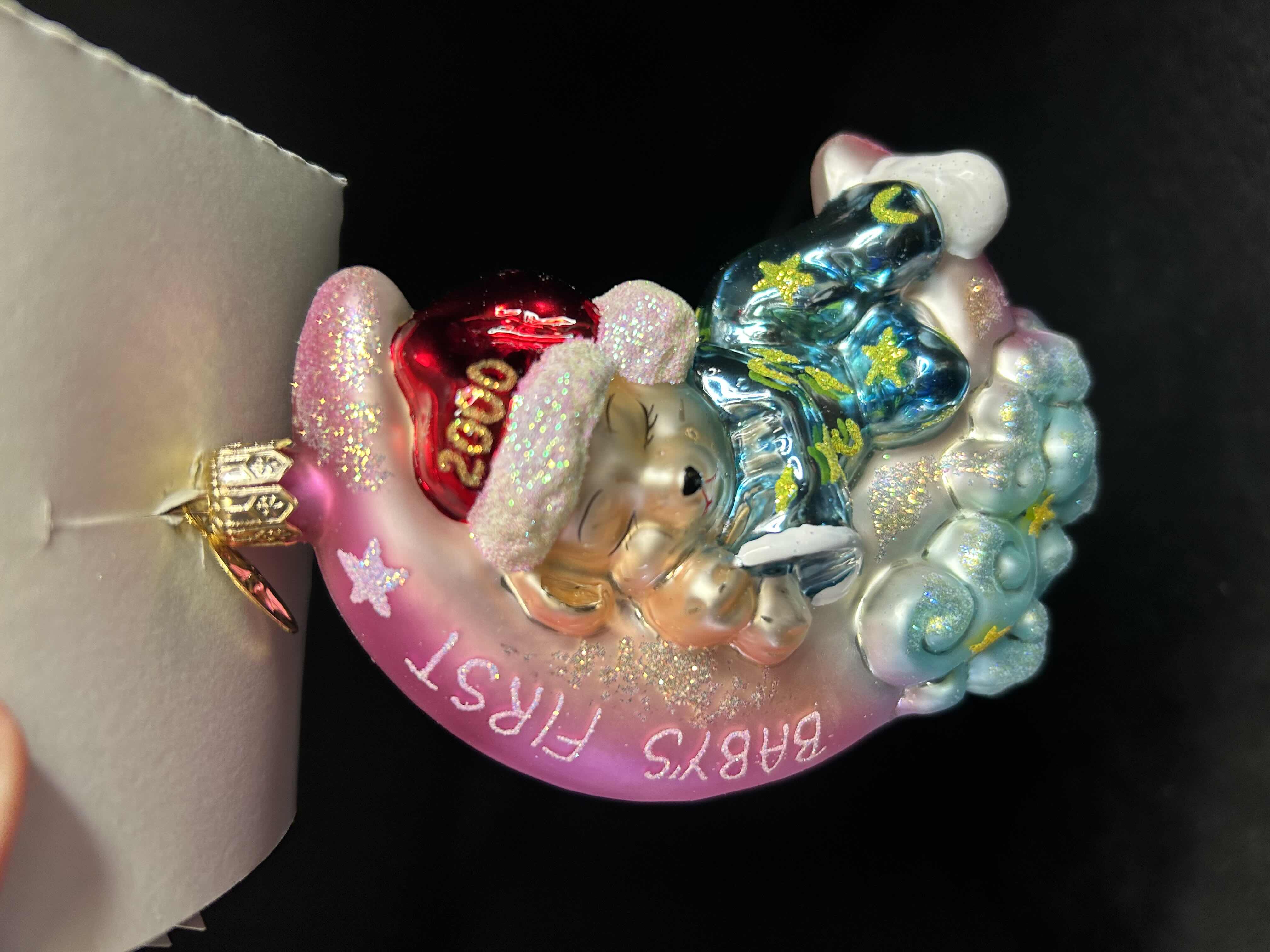 Photo 1 of NIB CHRISTOPHER RADKO "HUSH LITTLE BABY" GLASS ORNAMENT
