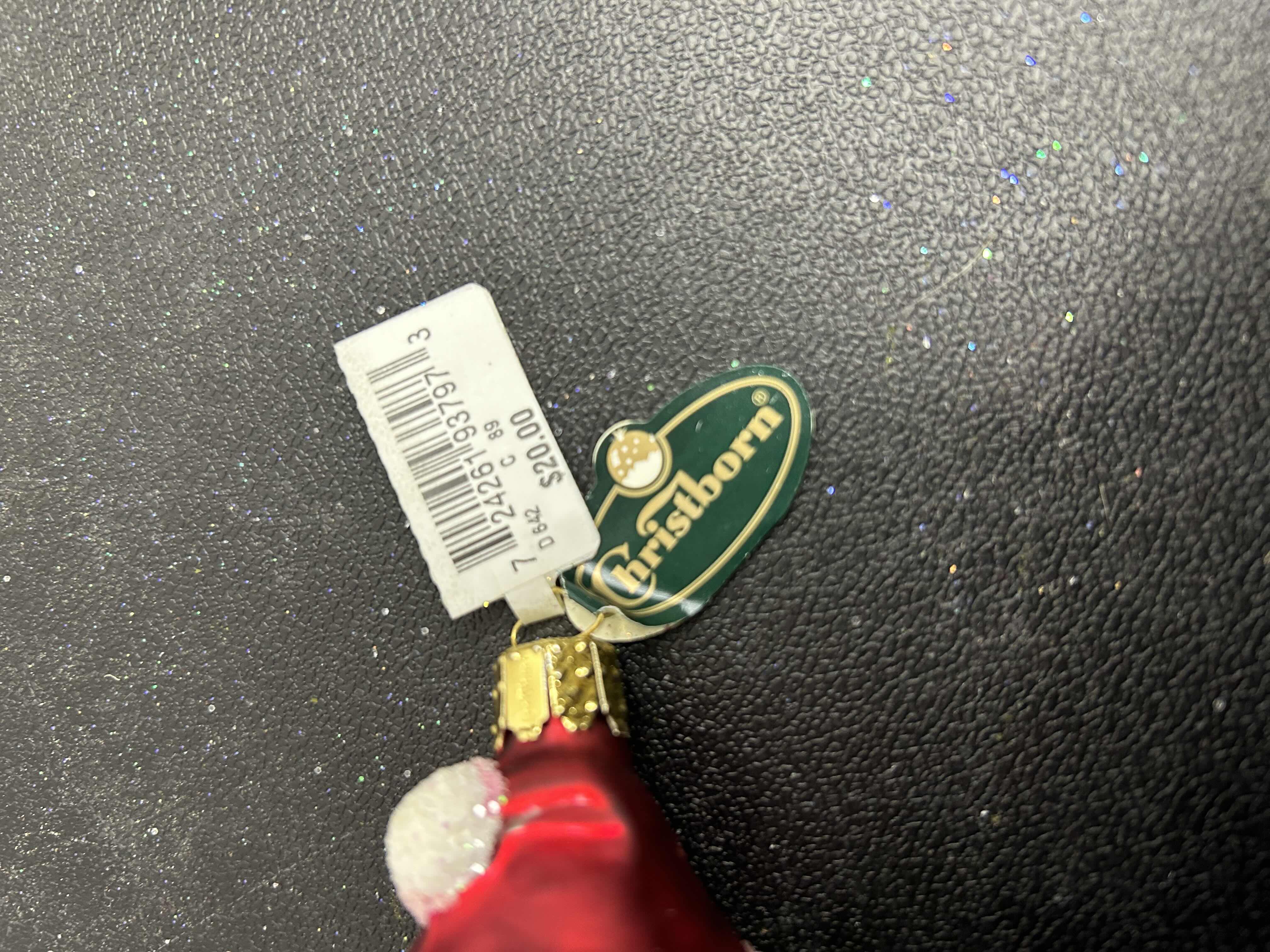 Photo 1 of NEW CHRISTBORN "SANTA" GLASS CHRISTMAS ORNAMENT 

