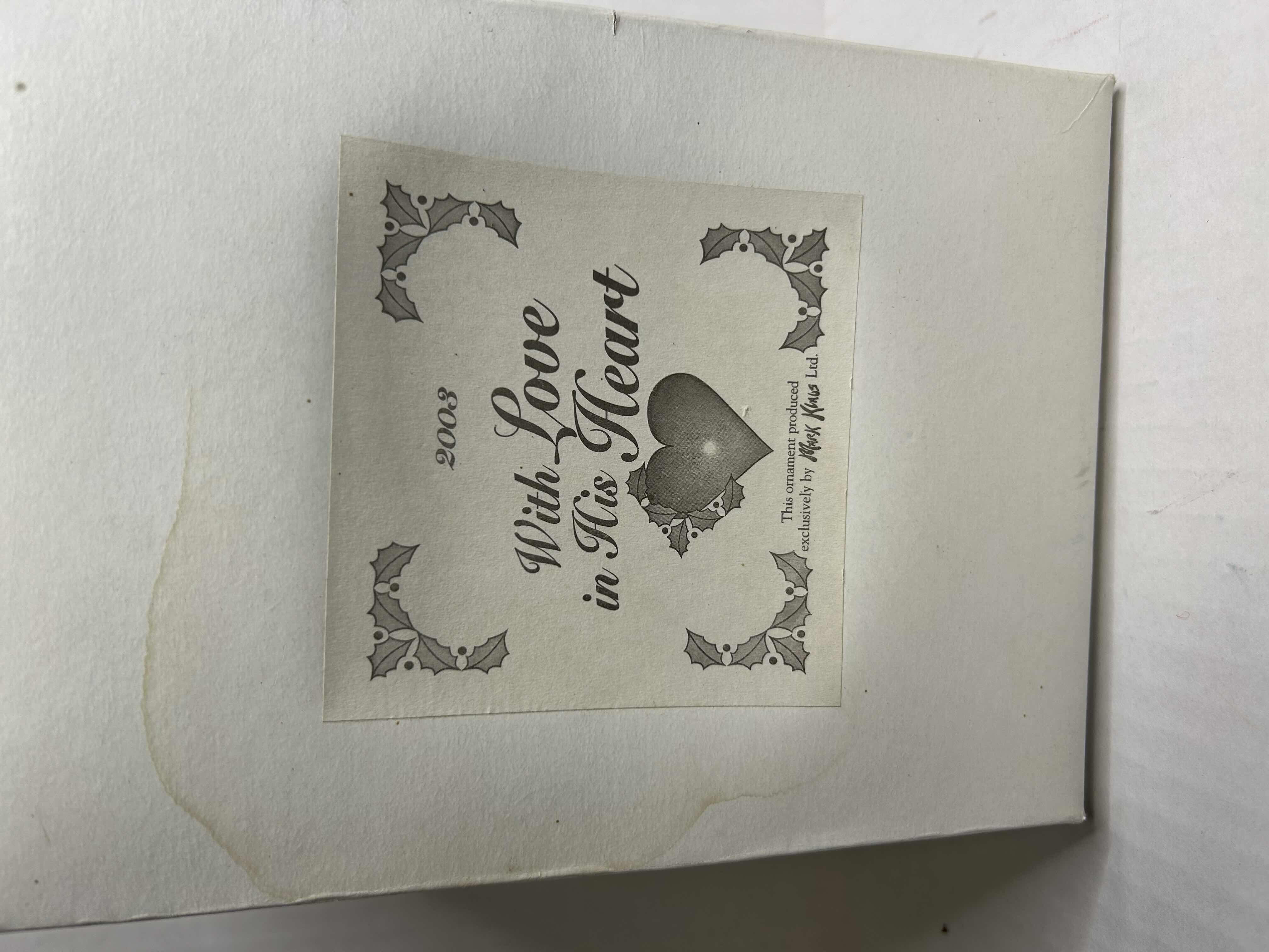 Photo 1 of 2- "WITH LOVE IN HIS HEART" SANTA ORNAMENTS BY MARK KLAUS CHRISTMAS DECOR