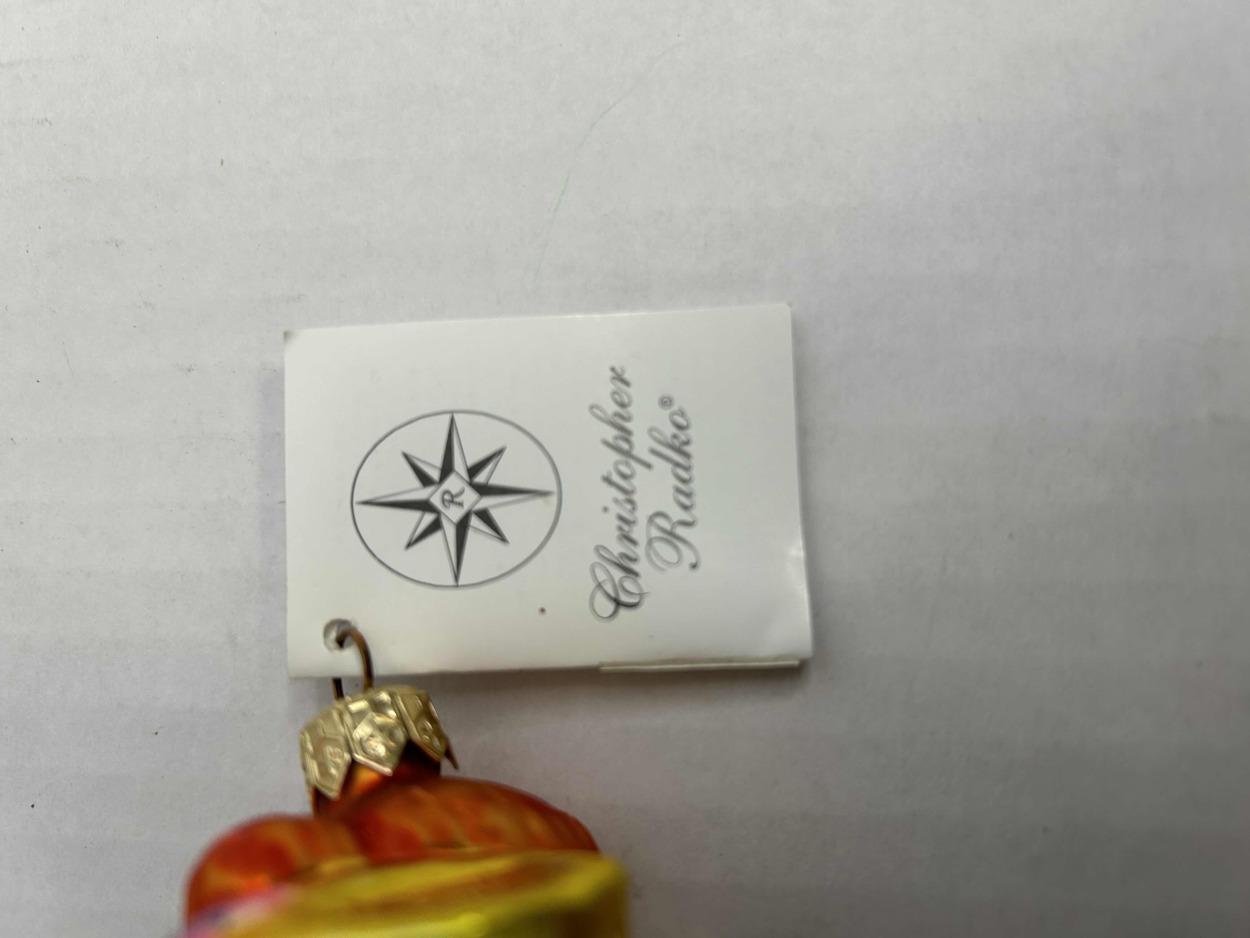 Photo 1 of BRAND NEW CHRISTOPHER RADKO "STUFFING FULL" GLASS CHRISTMAS ORNAMENT 

