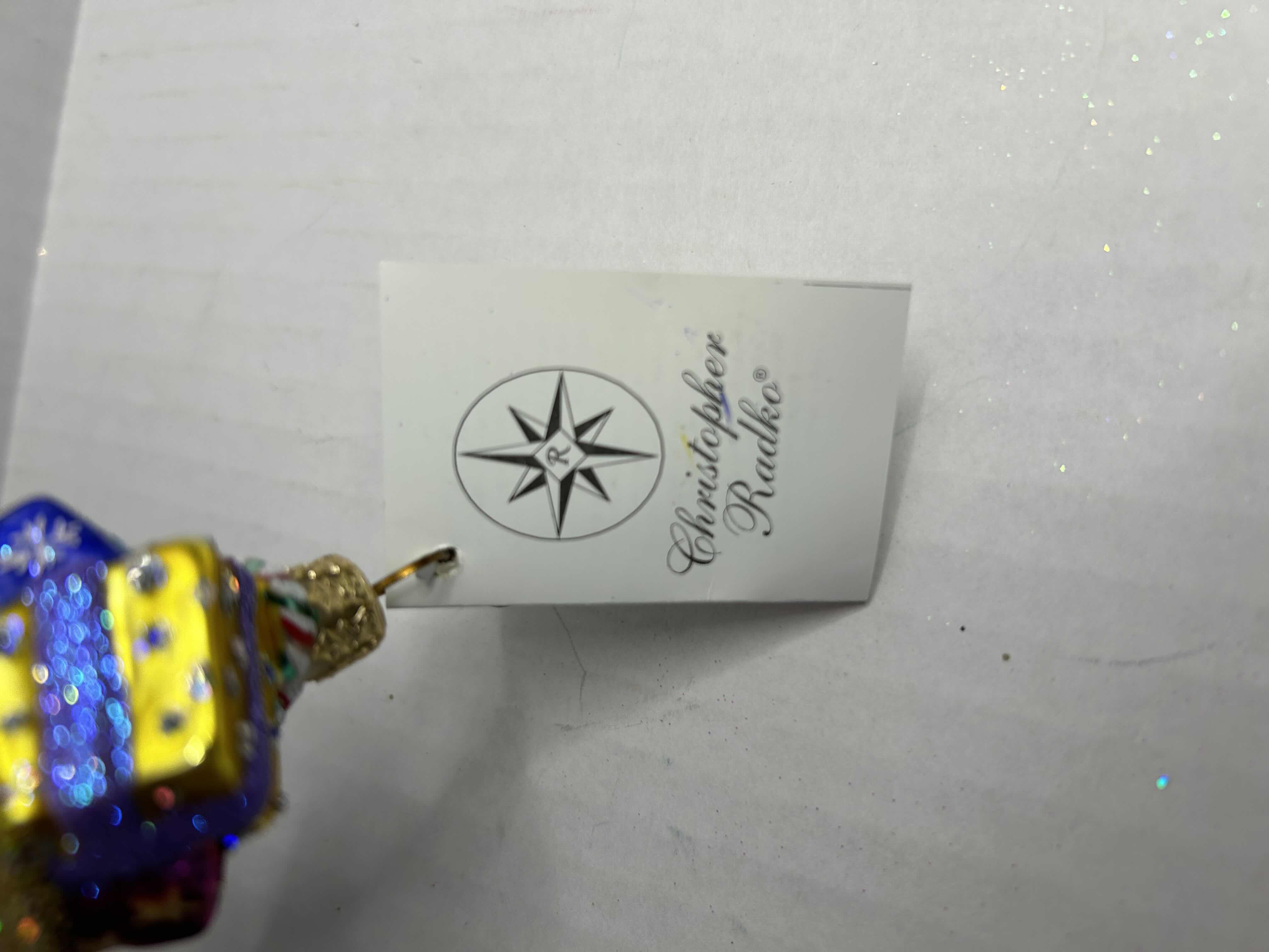 Photo 1 of NIB CHRISTOPHER RADKO "LITTLE LOOT BOOT" GLASS CHRISTMAS ORNAMENT 

