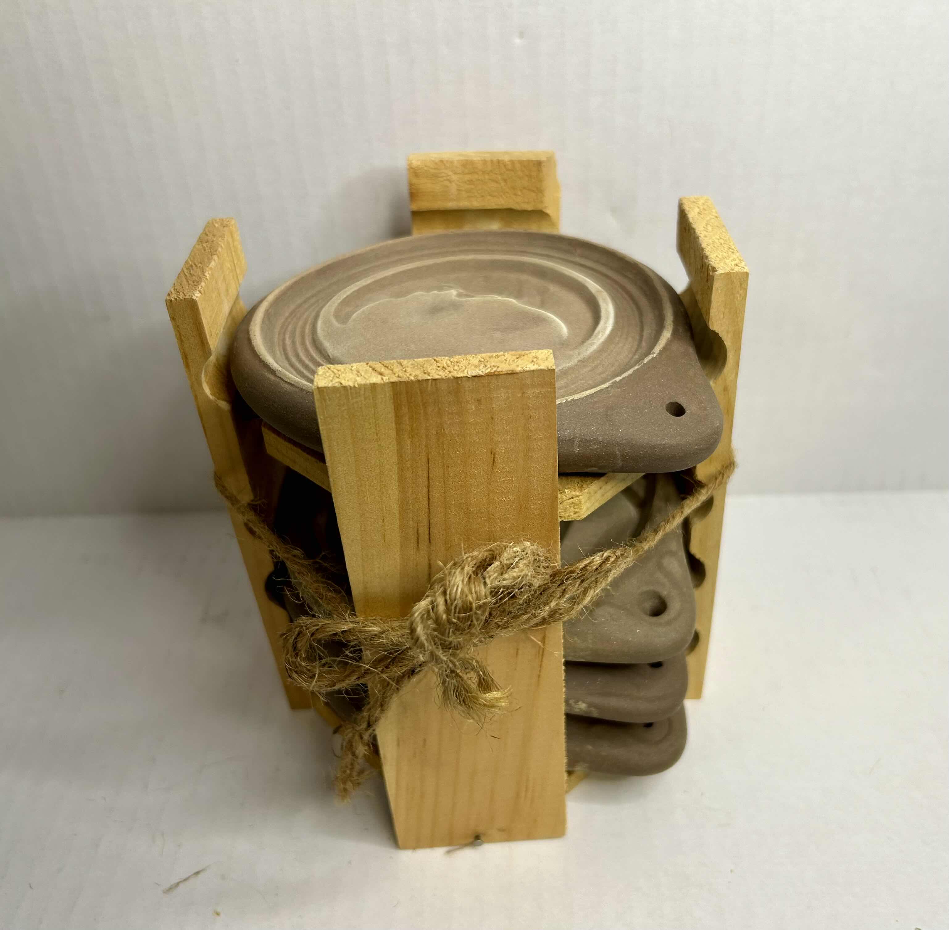 Photo 1 of ANTIQUE 1800'S  BOLESAWIC SET OF 4 SIGNED HISTORIC STOANWARE COASTERS

