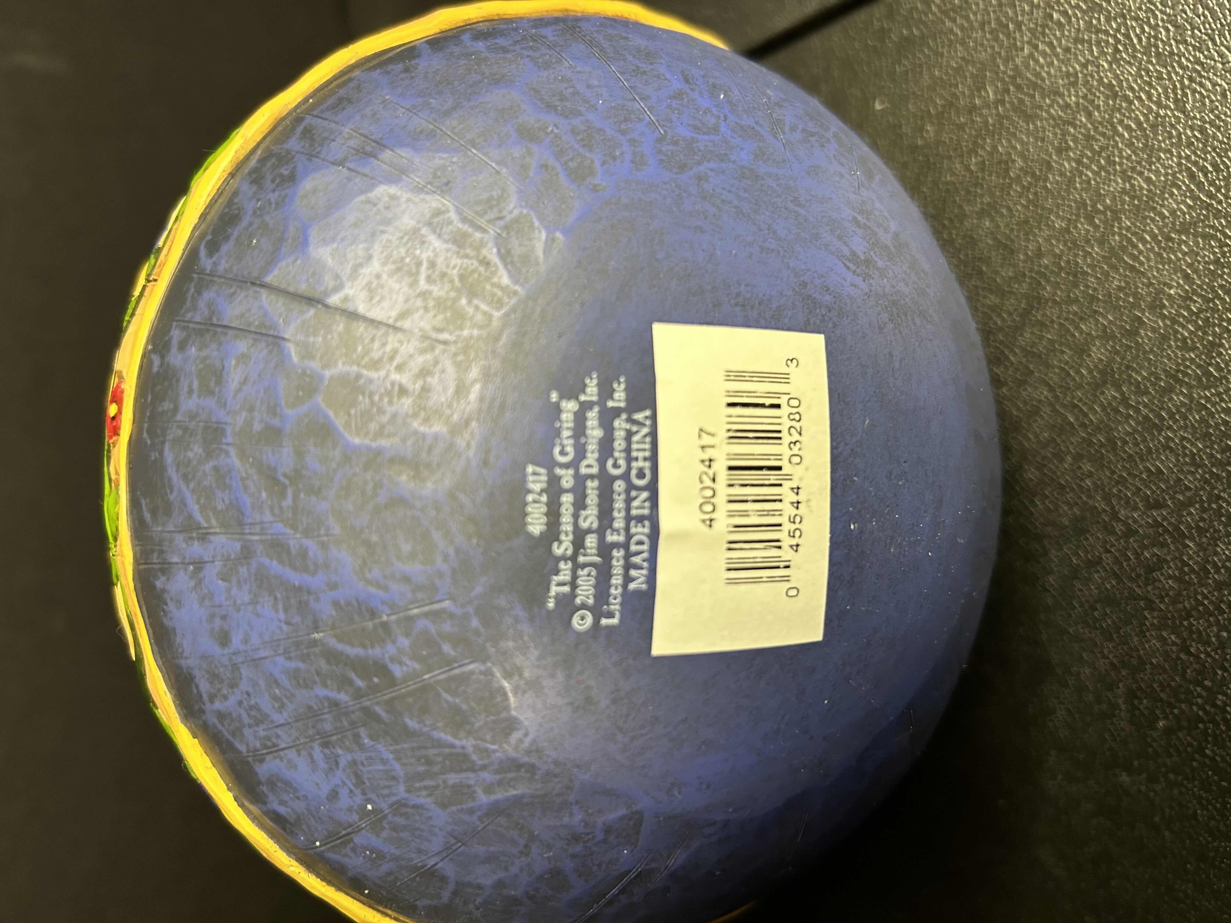 Photo 1 of CHRISTMAS DECOR. JIM SHORE "ROLY POLY" WOODEN HAND CARVED SANTA STATUE 6.5"H

